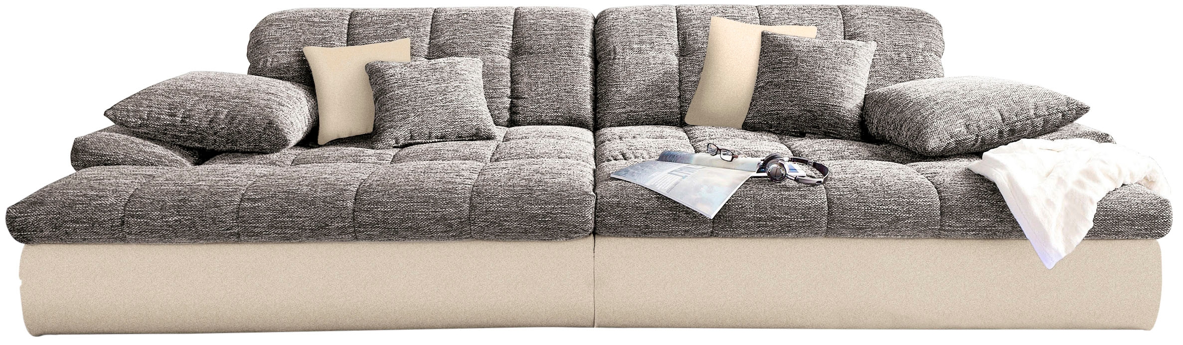 (140kg acheter Kaltschaum Belastung/Sitz) wahlweise RGB-Beleuchtung Mr. Couch Big-Sofa mit »Biarritz«, und