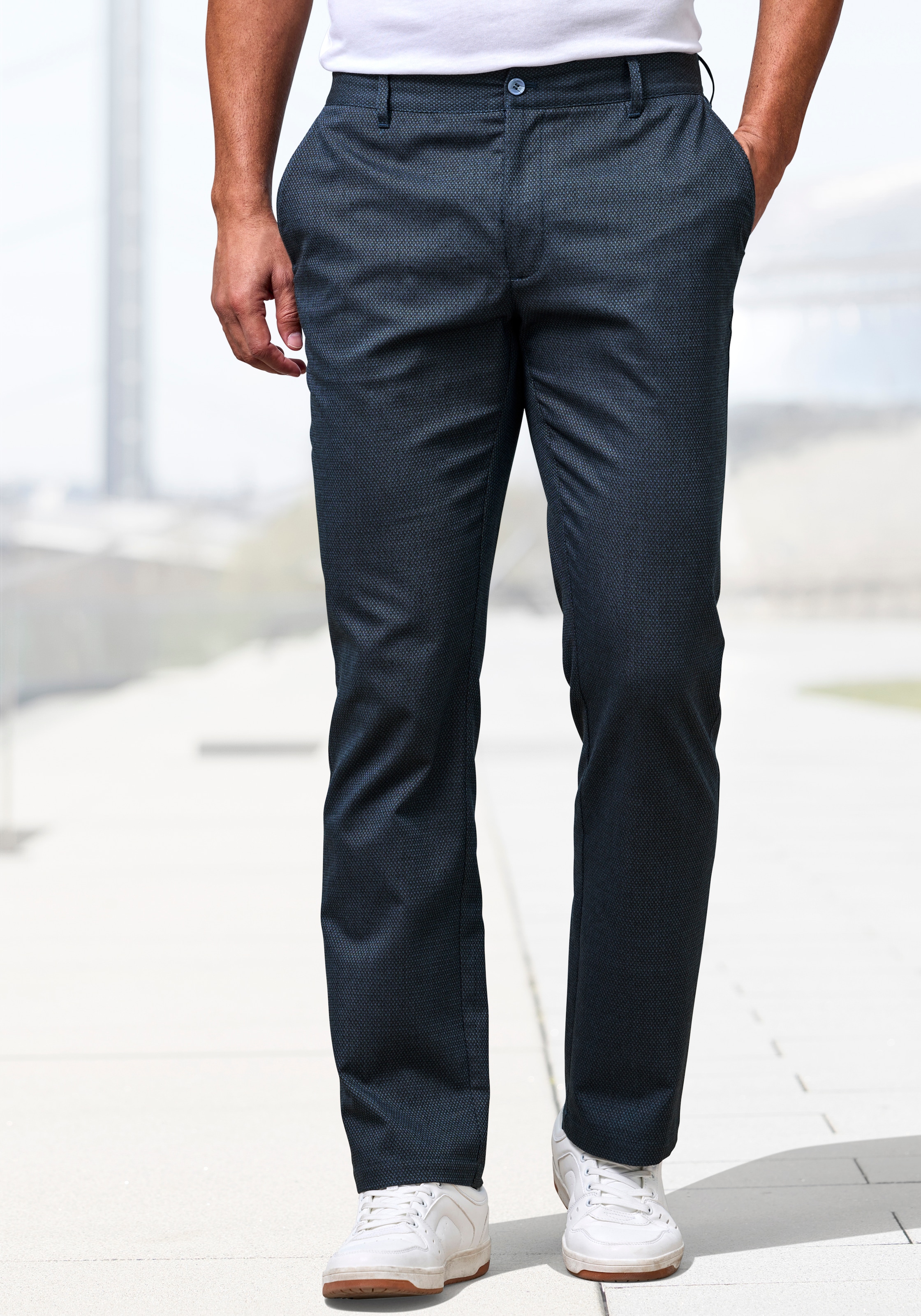 H.I.S Stoffhose "aus leicht elastischer Struktur-Qualität" bequeme Hose in 3 Längen: 30 & 32 & 34