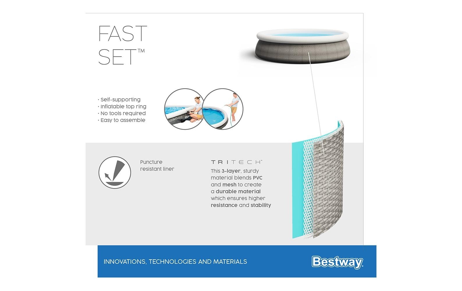 Bestway Pool »Fast Set Ø 396 x 84 cm«
