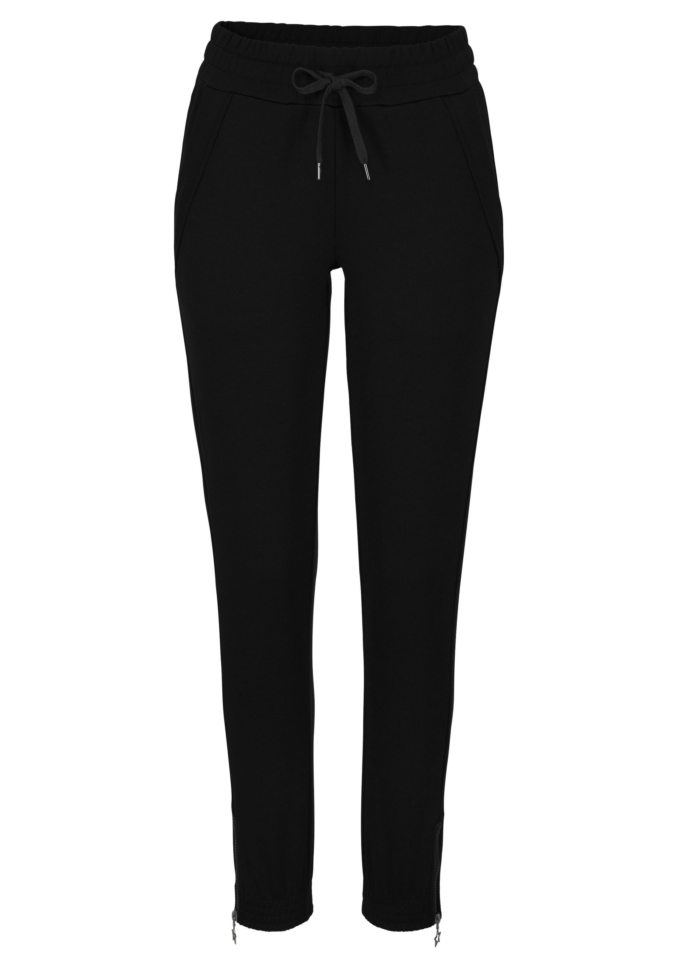 Bench. Loungewear Relaxhose, mit schmalem Bein und Zipper am Saum, Loungewear, Loungeanzug