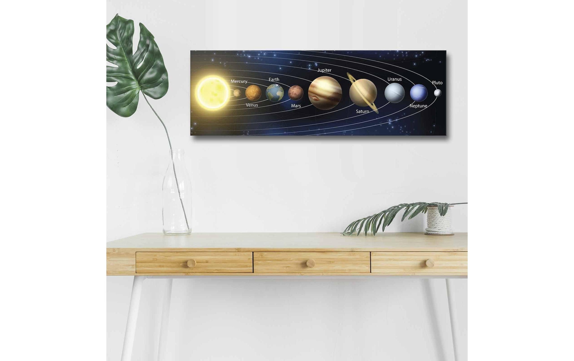 Wandbild »Wallxpert Planeten 30 x 90 cm«, Bilder von Planeten
