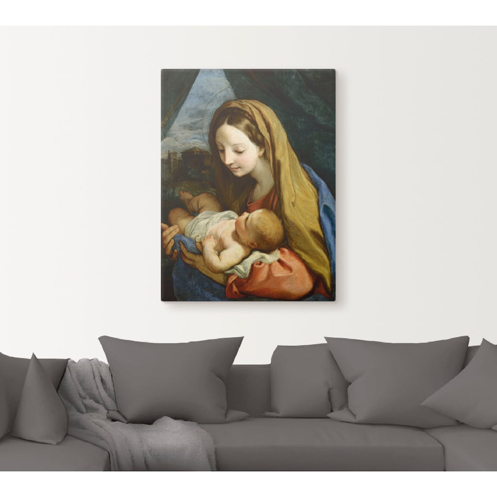 Artland Leinwandbild »Maria mit dem Kind. Um 1660«, Religion, (1 St.)