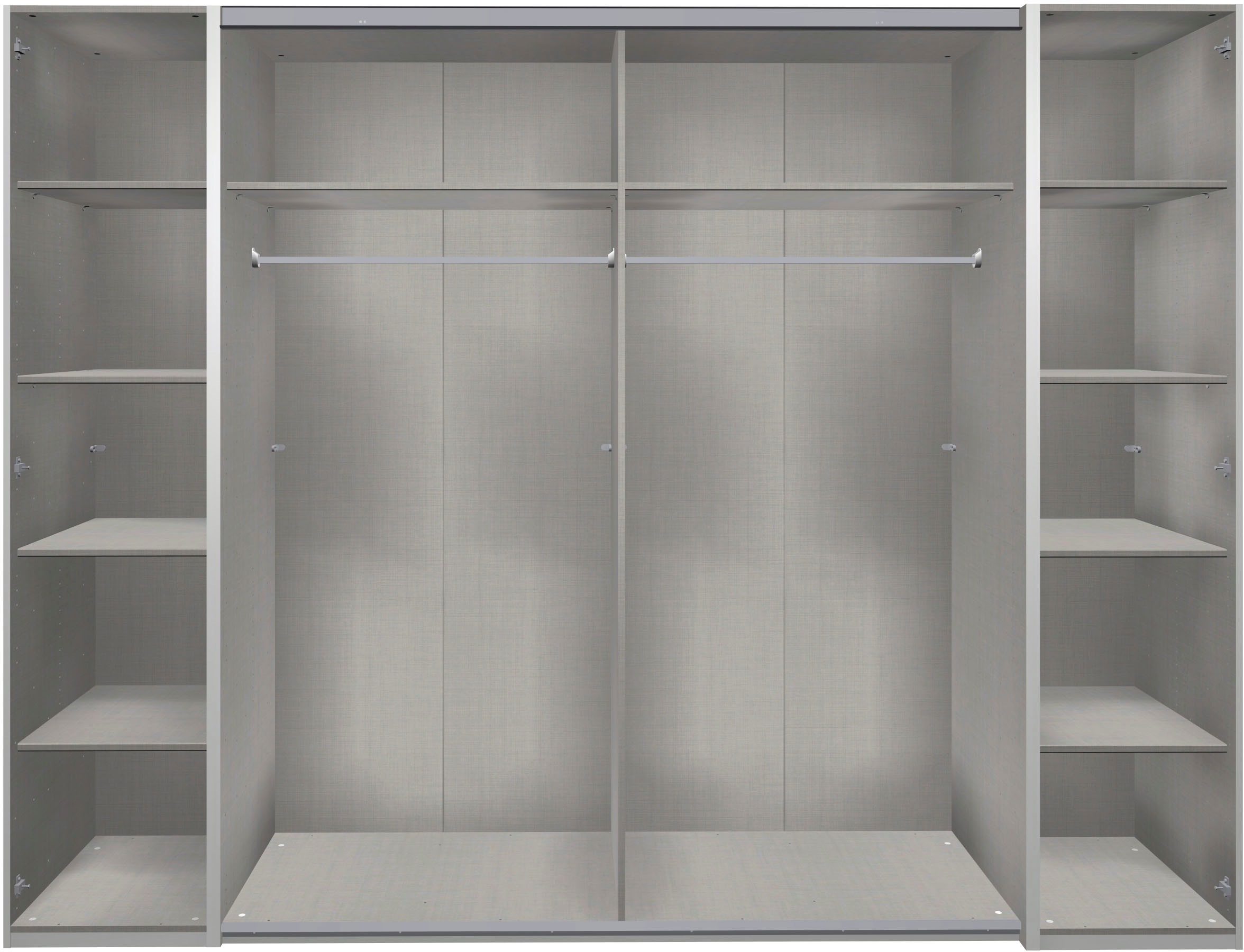 Wimex Kleiderschrank »Stockholm, rustikale Optik im Industrial Design, Made in Germany«, 270x65x210cm, viel Stauraum durch 2 Kleiderstangen und 10 Einlegeböden
