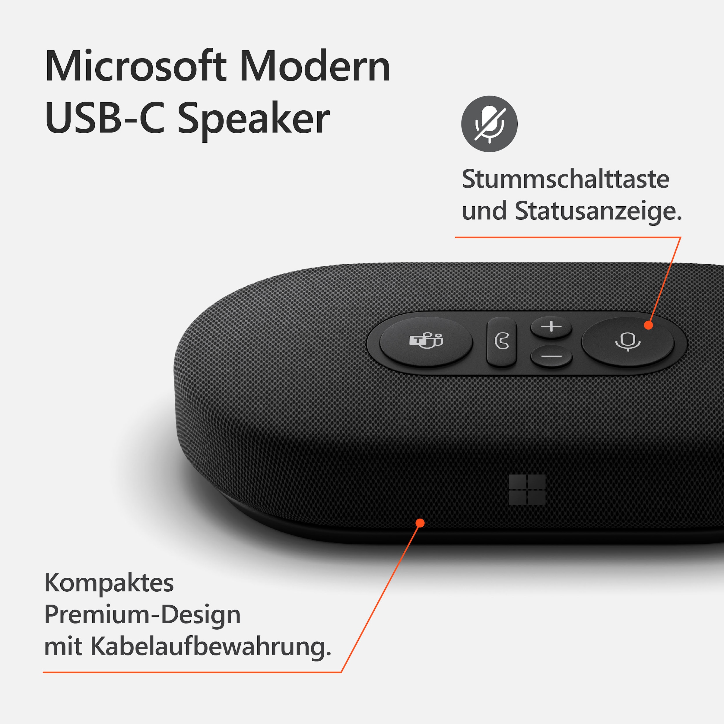 Microsoft Lautsprecher »Modern USB-C Speaker USB Port«