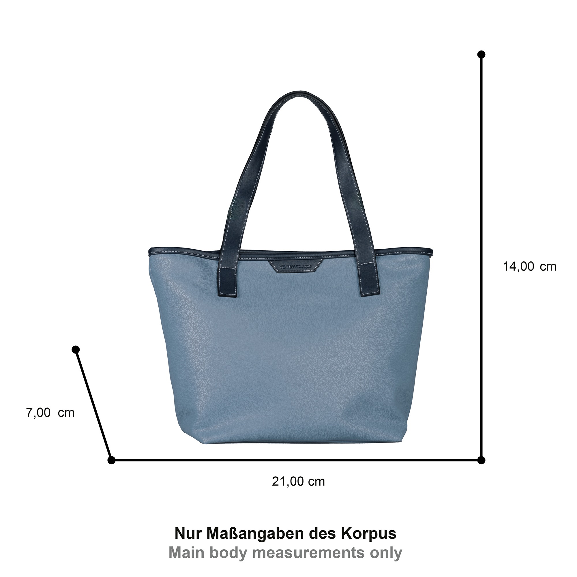 TOM TAILOR Shopper "Leora" leichtgewichtige Styles aus fein genarbtem Lederimitat