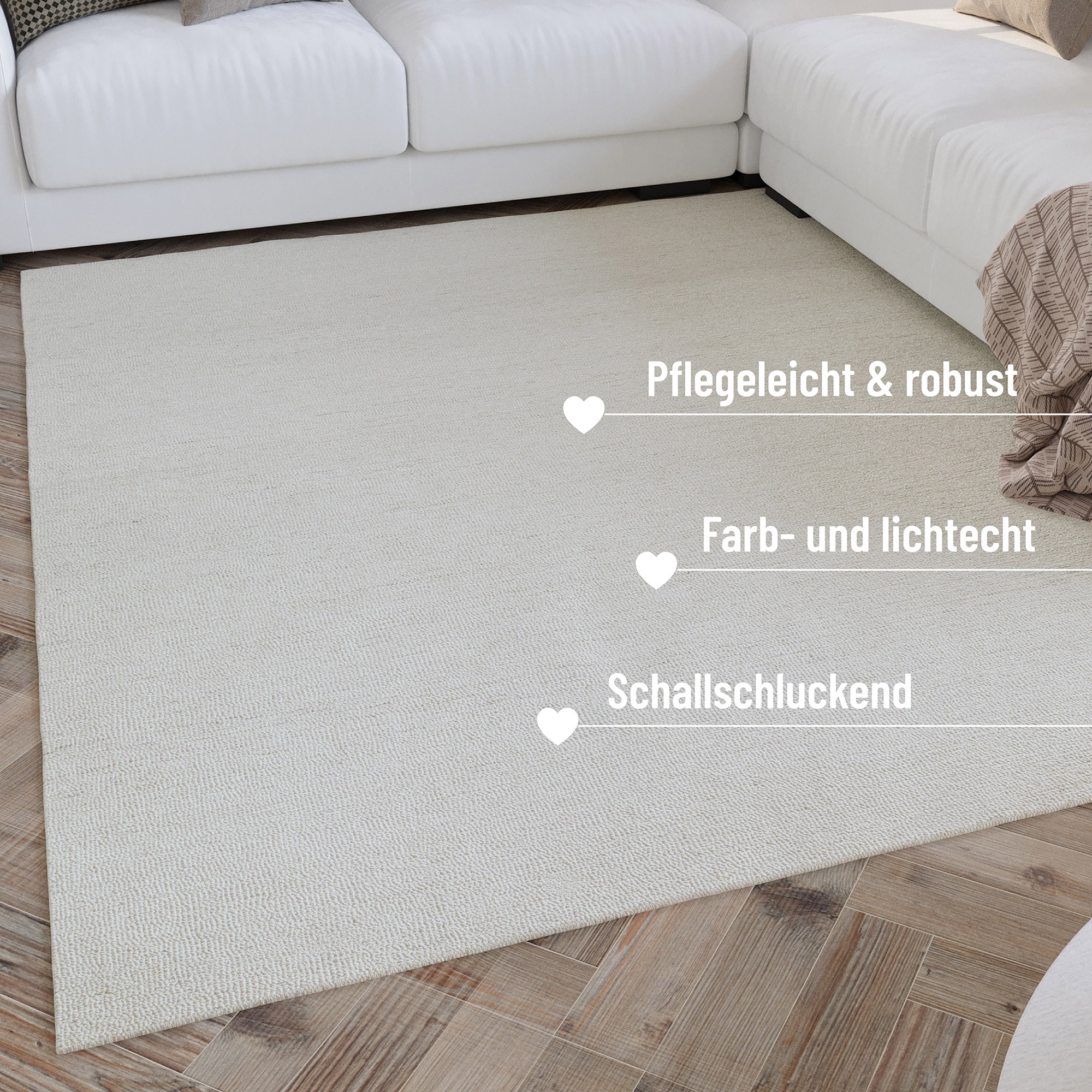 Wecon home Wollteppich »Hamptons SIXTEEN«, rechteckig, 10 mm Höhe, Läufer, Schurwolle, Kurzflor, Wohnzimmer, Schlafzimmer, elegant