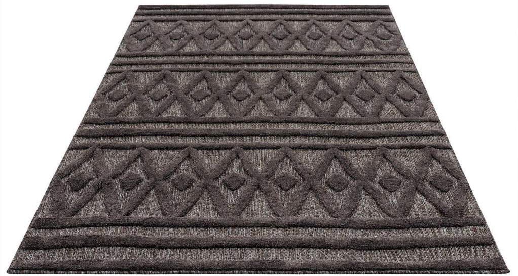 Carpet City Teppich »In-& Outdoorteppich Santorini 58538, 3D-Effekt, Raute-Optik«, rechteckig, 5 mm Höhe, Wetterfest & UV-beständig für Terrasse, Balkon, Küche, Flur