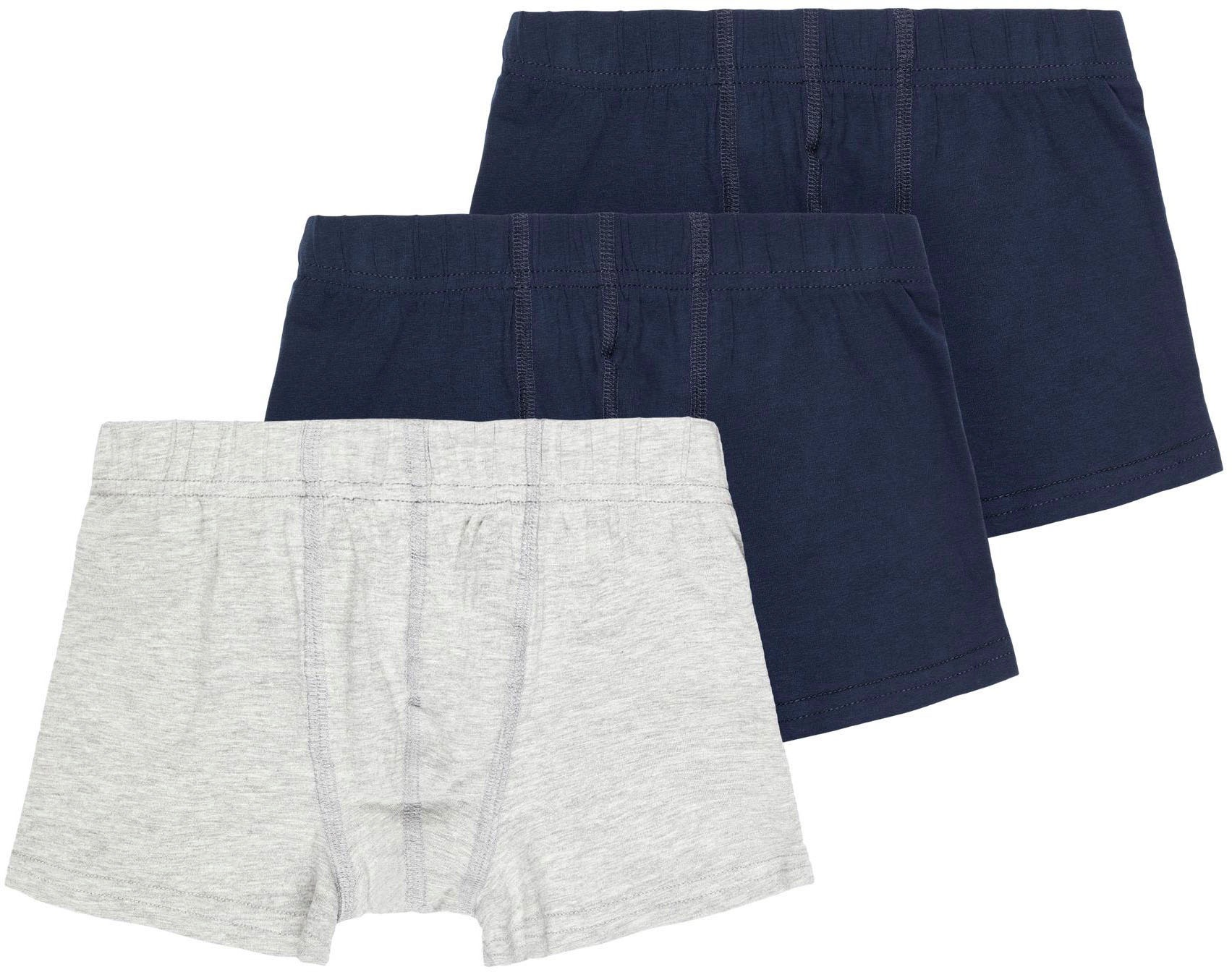Name It Boxer »NKMTIGHTS für Jungen mit weichem Bund und angenehmer Länge« Packung, 3 Stk. normal, Jersey, gestreift, abgestepptes Bündchen