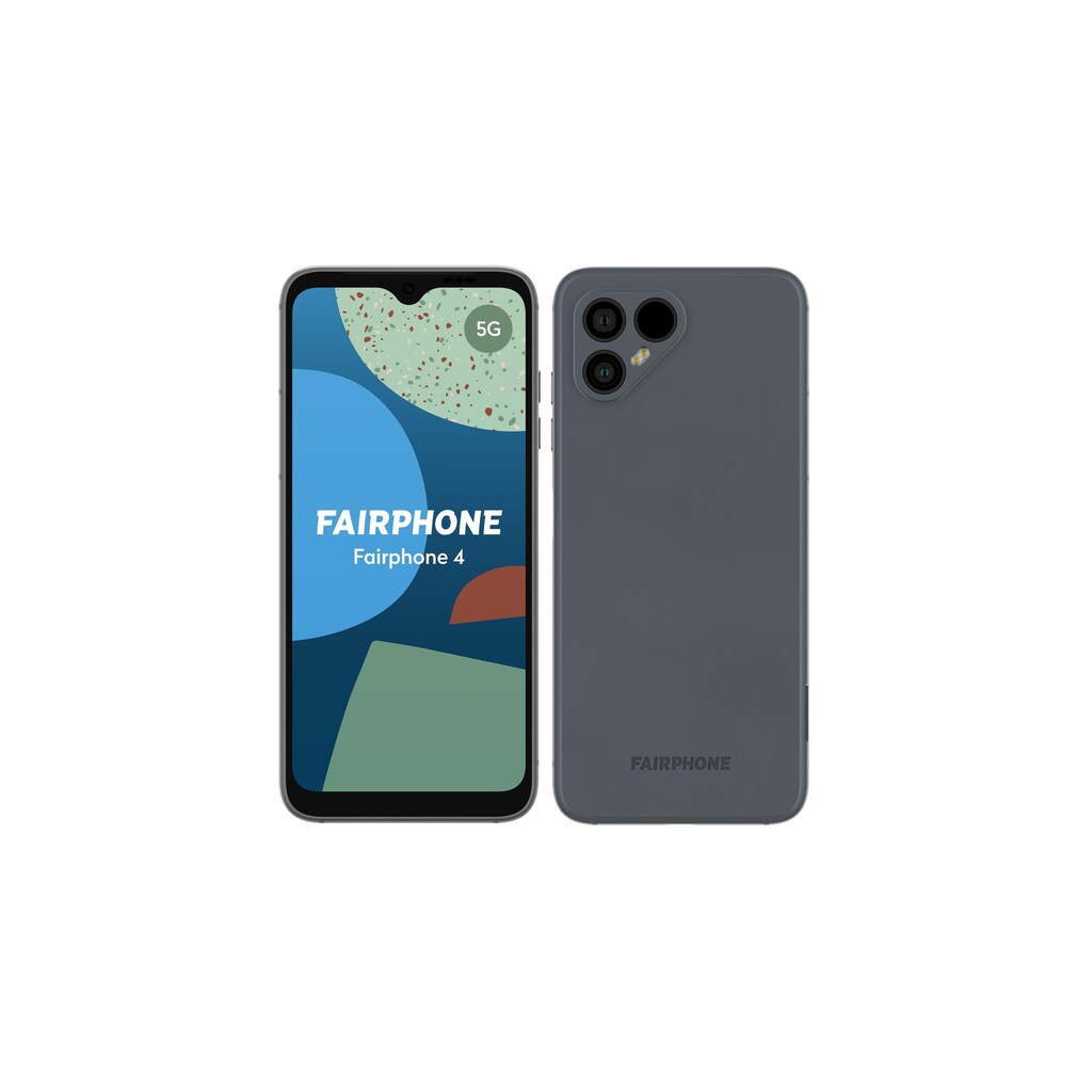 Fairphone Smartphone »4 5G 128 GB«, grau, 15,9 cm/6,3 Zoll, 128 GB Speicherplatz, 48 MP Kamera