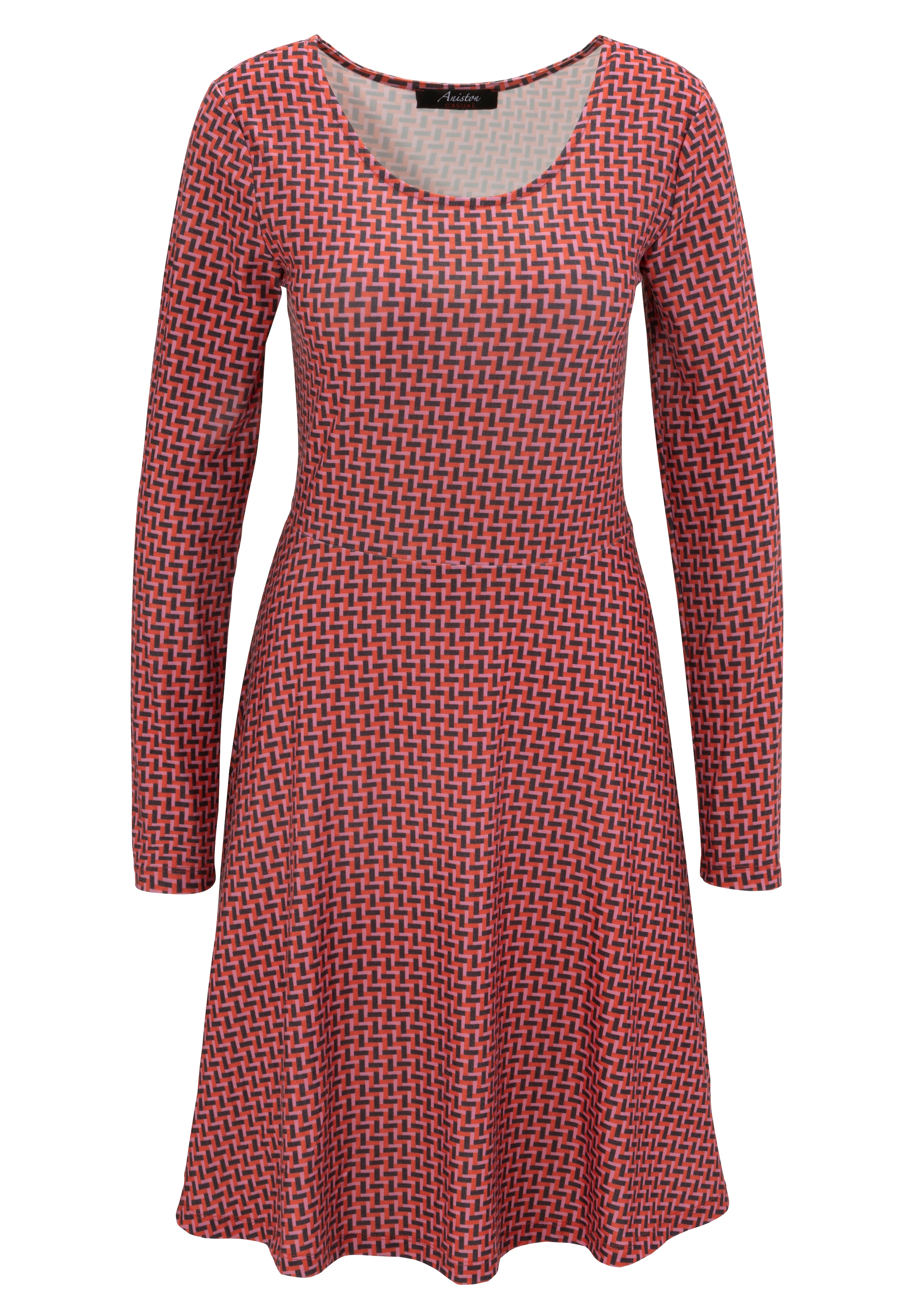 Aniston Jelmoli-Versand graphischen trendfarbenem, mit Schweiz Jerseykleid, KOLLEKTION bei Druck NEUE - online CASUAL shoppen