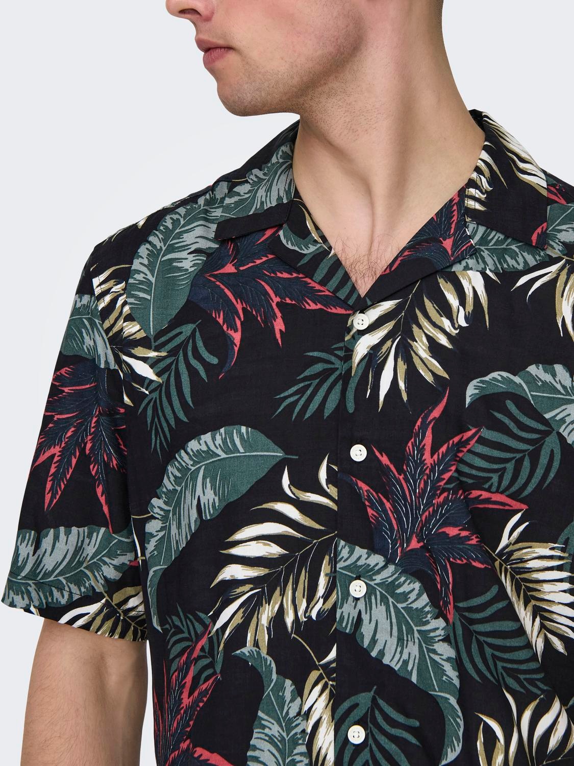 ONLY & SONS Hawaiihemd »ONSWAYNE LIFE AOP SS VISCOSE SHIRT NOOS«