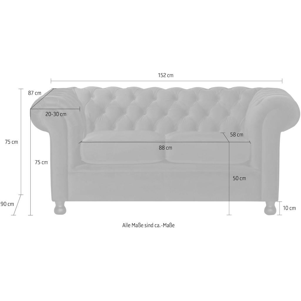 Home affaire Chesterfield-Sofa »Chesterfield Home 2-Sitzer«