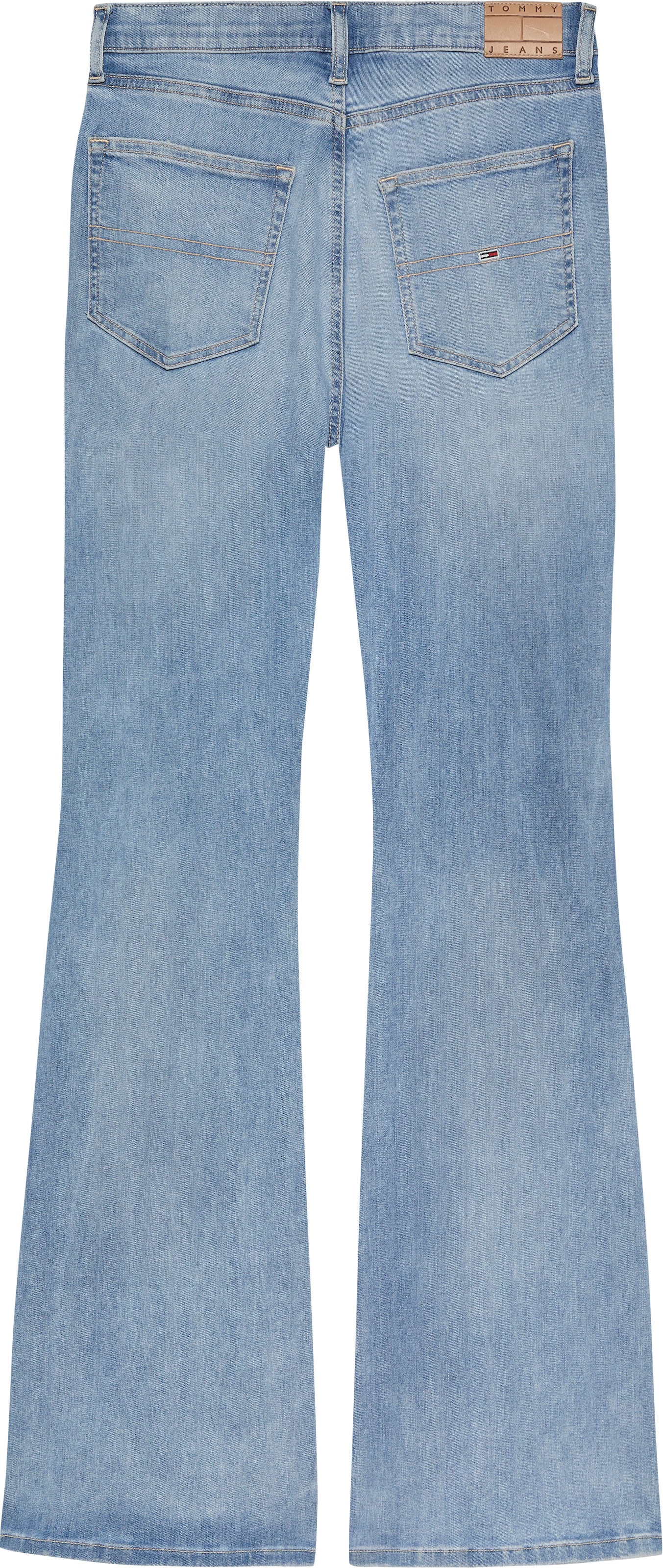 Tommy Jeans Schlagjeans »Tommy Jeans SYLVIA - High waist - Flared Denim Jeans«, mit Logostickereien und Nieten