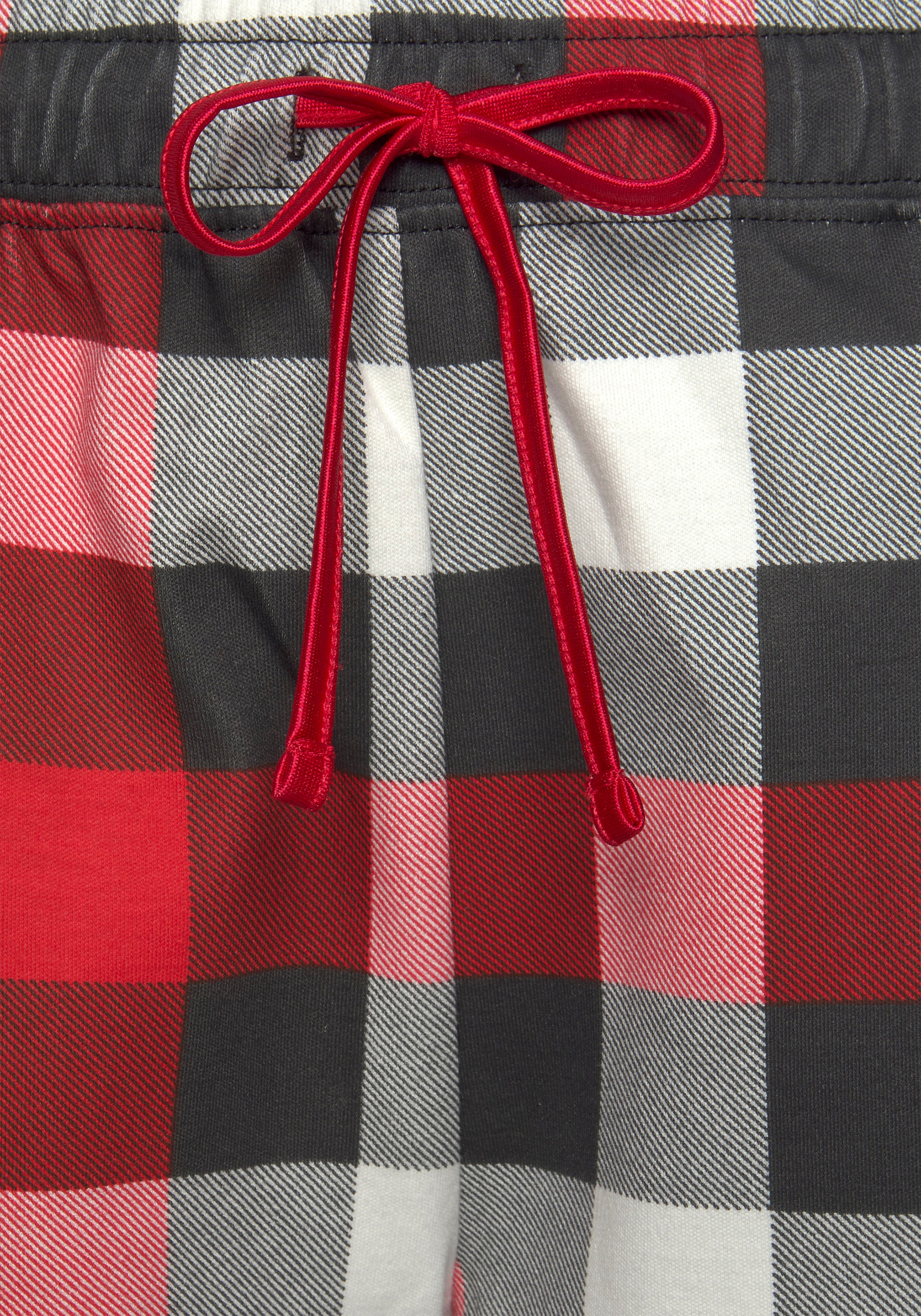 LASCANA Schlafanzug, (2 tlg.), mit Karodruck