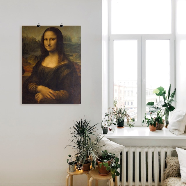Poster | Artland Jelmoli-Versand versch. shoppen in Leinwandbild, »Mona (1 Lisa. St.), Um als 1503«, online Wandaufkleber Wandbild Grössen oder Porträts,