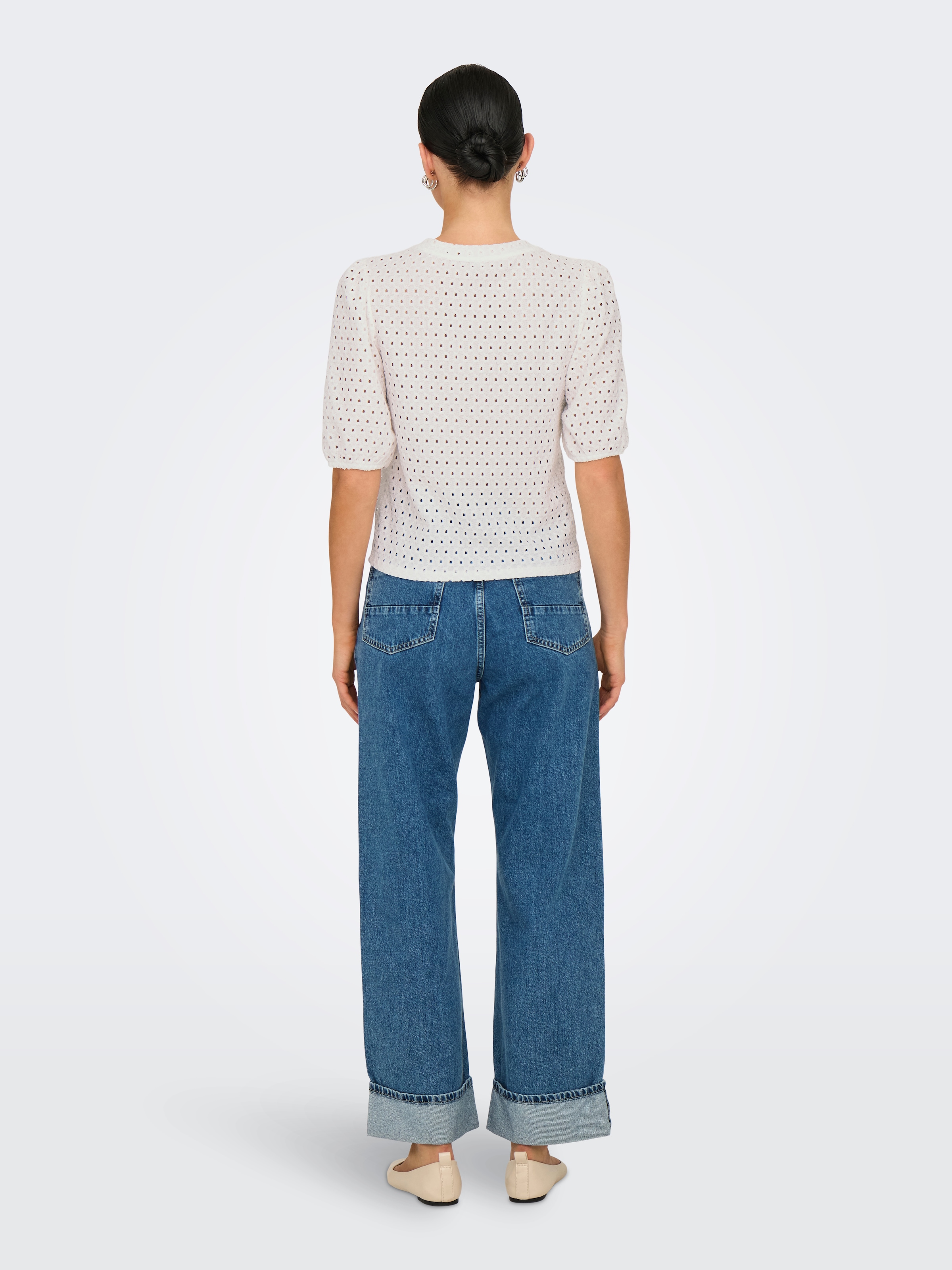ONLY Kurzarmshirt »ONLELISA S/S O-NECK TOP BOX JRS«