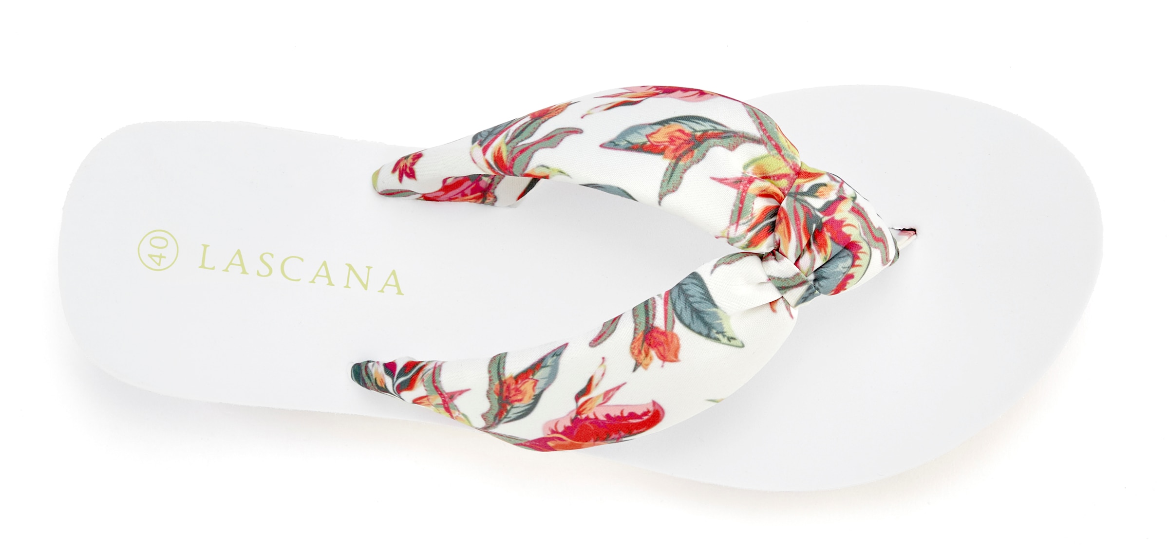 LASCANA Badezehentrenner, Sandale, Pantolette, Badeschuh ultraleicht mit softem Band VEGAN