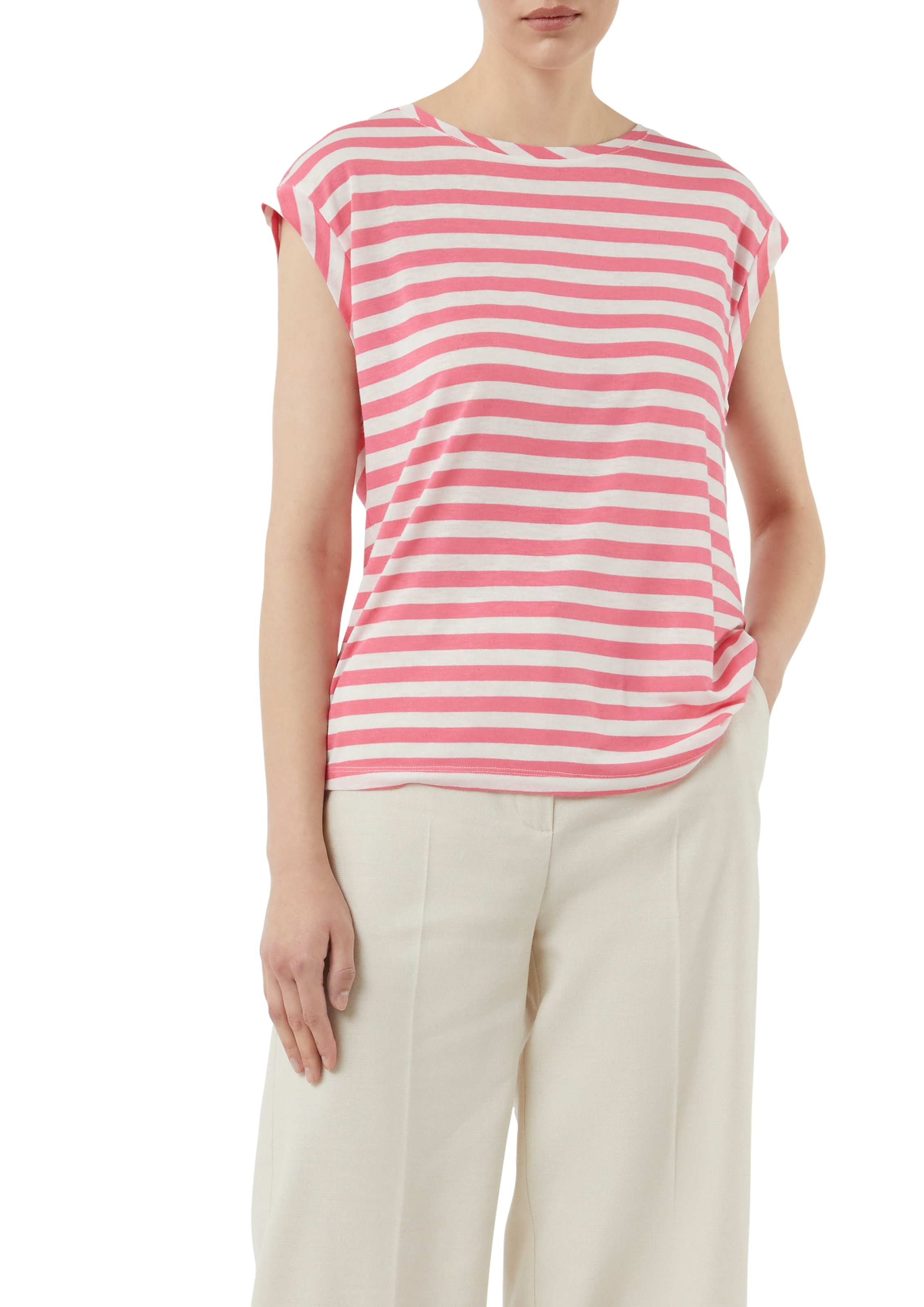Comma T-Shirt, mit Streifen Muster