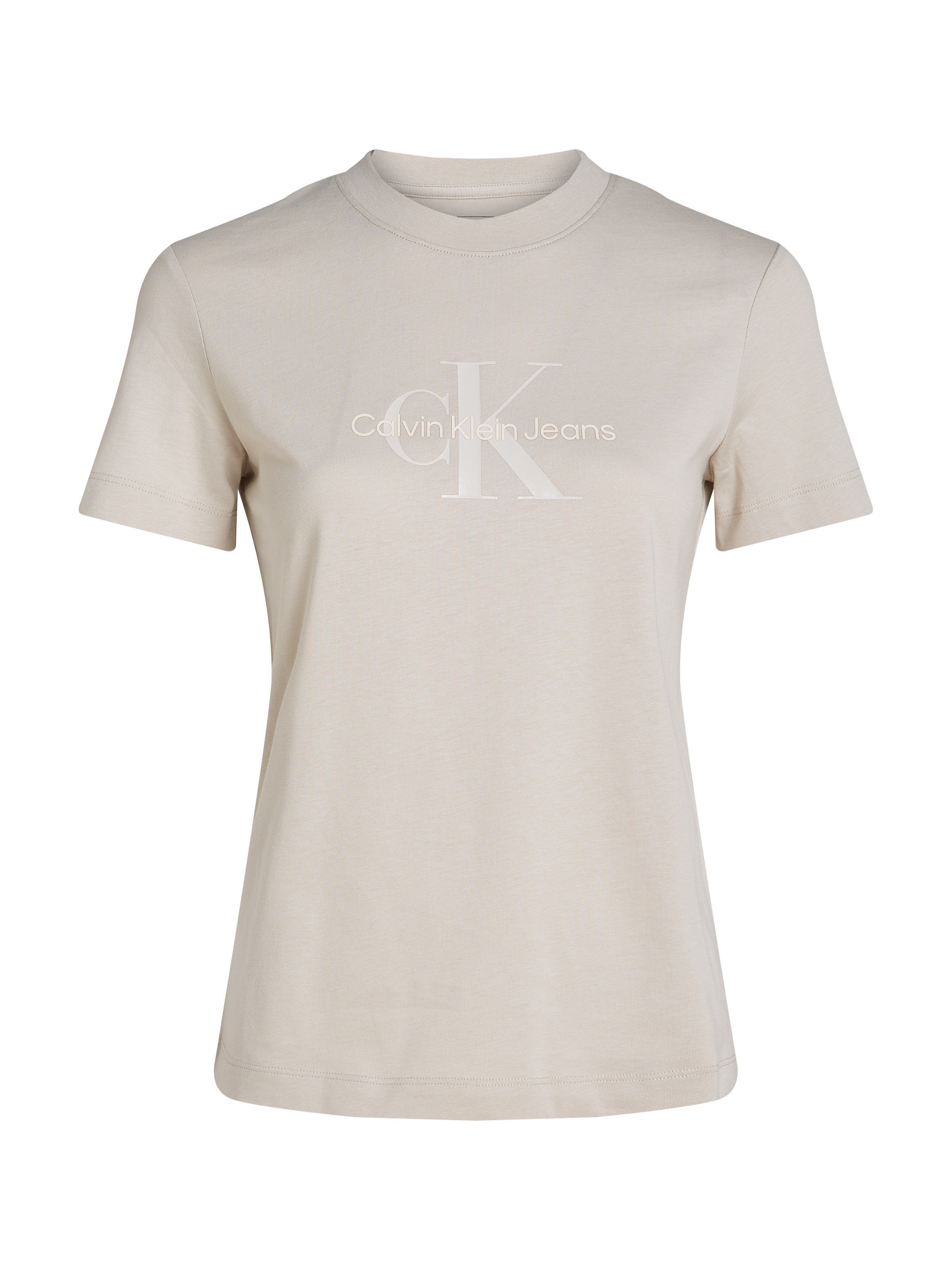 Calvin Klein Jeans Rundhalsshirt »GLOSSY MONOLOGO REGULAR TEE«, mit Logodruck