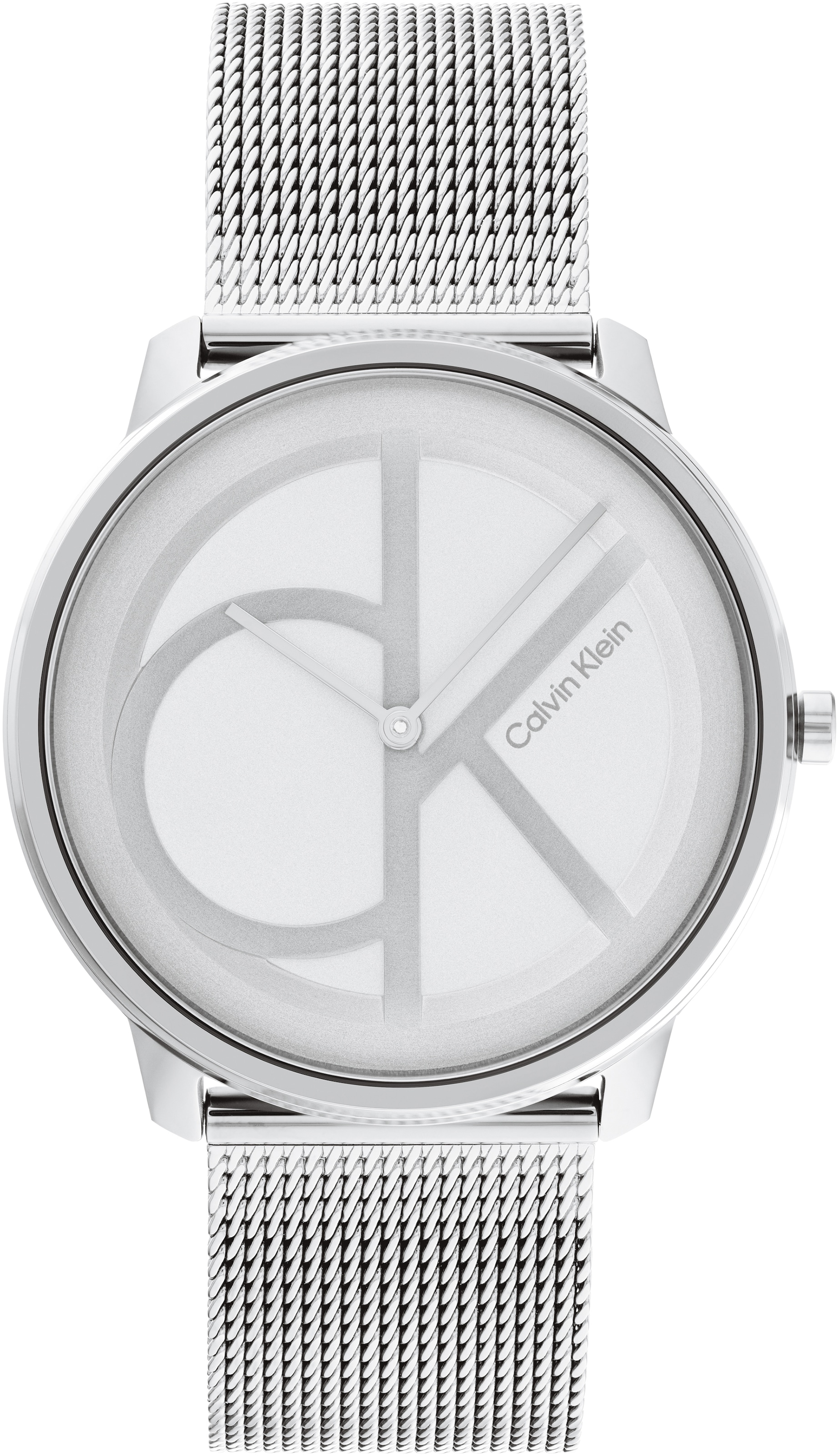 Calvin Klein Quarzuhr »Iconic Mesh 40 mm, 25200027«, Armbanduhr, Herrenuhr, Mineralglas