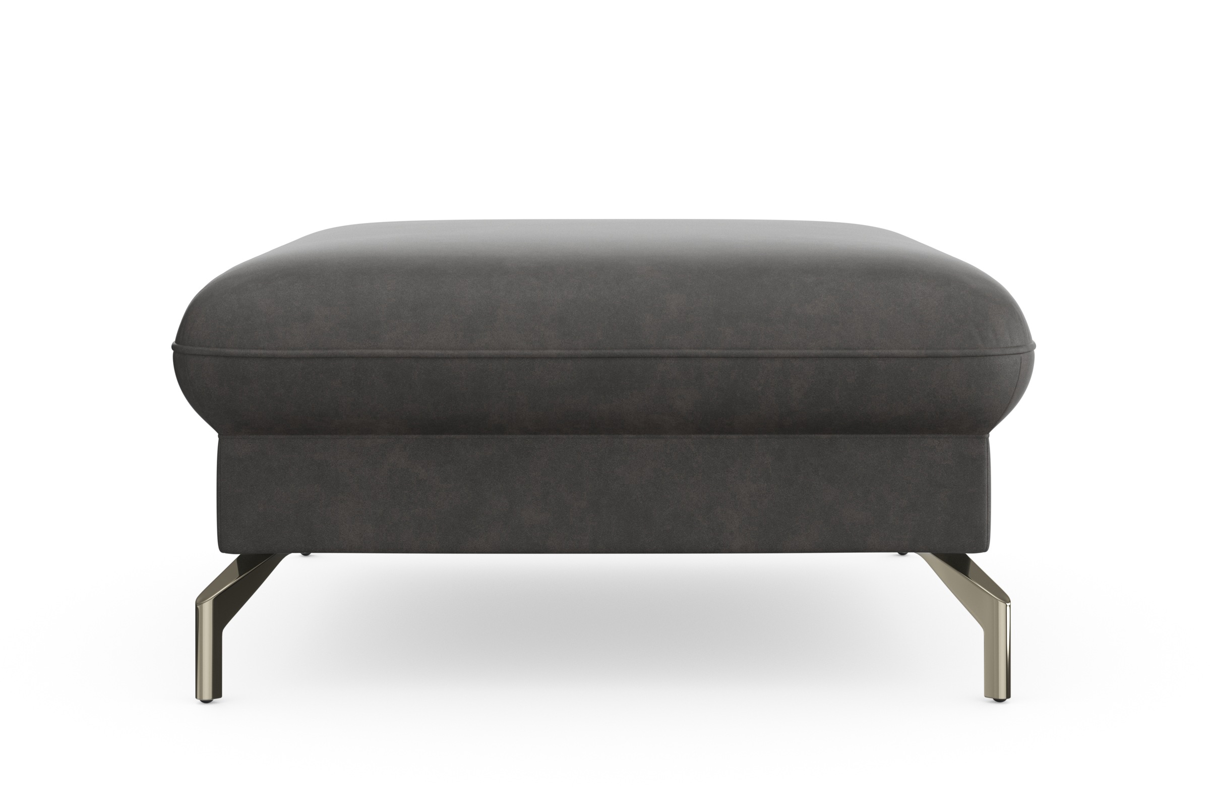 sit&more Hocker »Fashion«, inklusive Federkern, mit satinierten Nickelfüssen