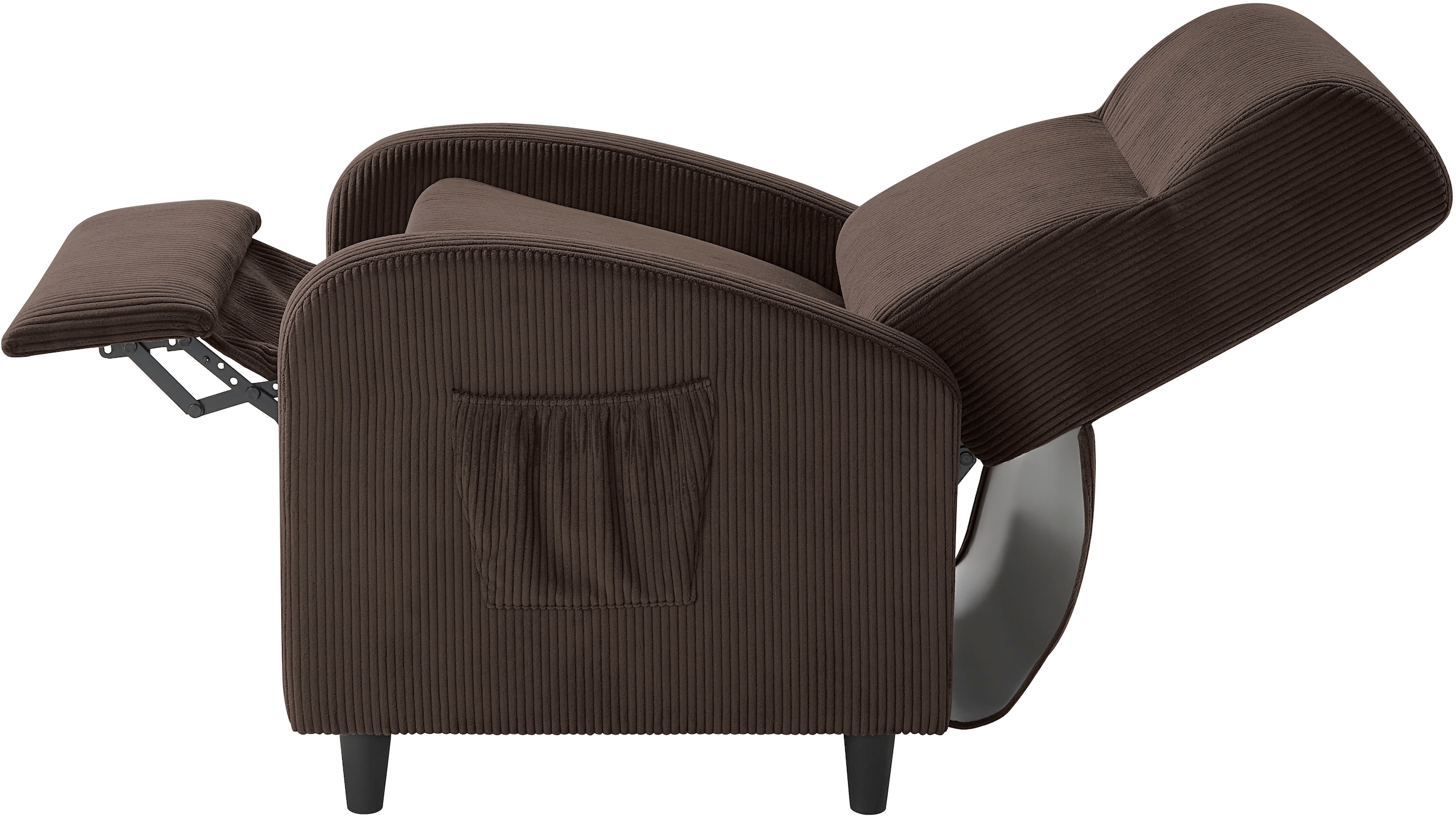 ATLANTIC home collection Relaxsessel »Tom«, mit Relaxfunktion, inklusive seitlicher Tasche, TV-Sessel mit Funktion