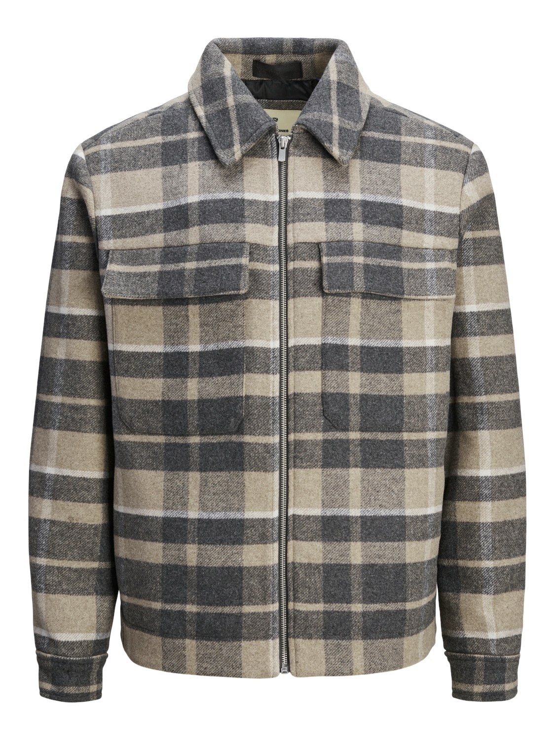 Jack & Jones Wolljacke »JPRBLURUSSEL WOOL BLEND JACKET SN«, ohne Kapuze