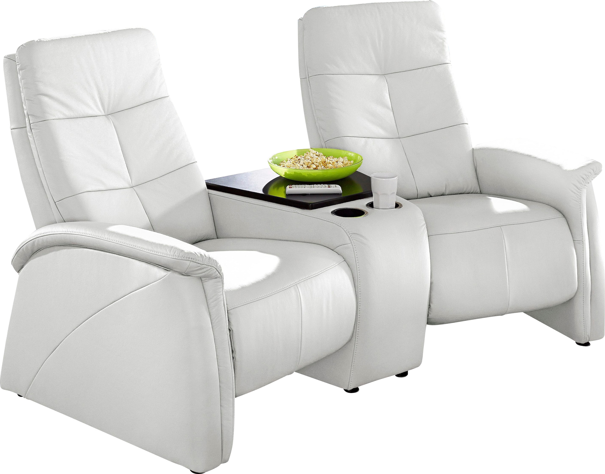 exxpo - sofa fashion 2-Sitzer "Tivoli, Kinosofa, bequem," mit Relaxfunktion, integrierter Tischablage und Stauraumfach