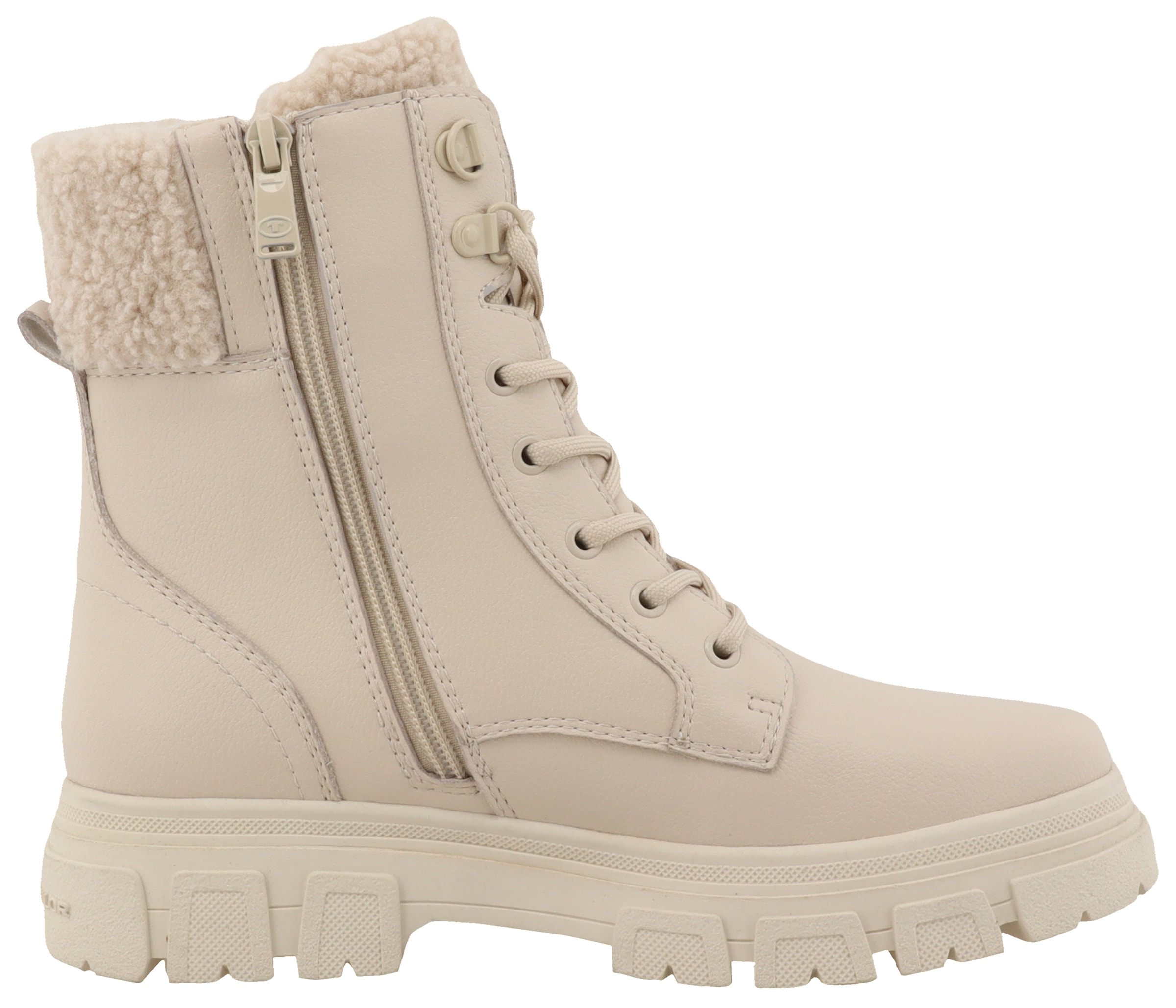 TOM TAILOR Winterboots, Blockabsatz, Schnürboots, mit Innenreissverschluss, Weite G