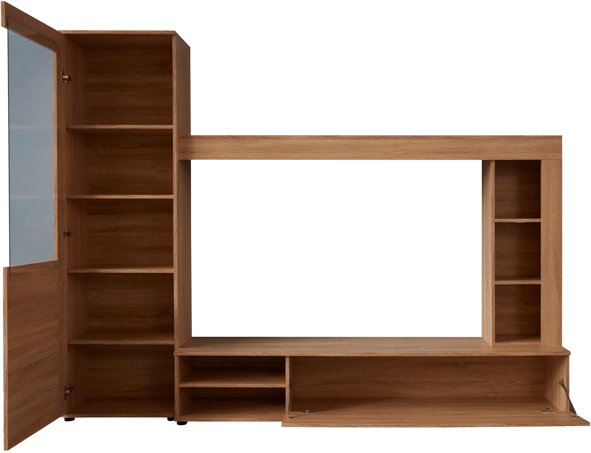 INOSIGN Wohnwand »Laholm«, (Set, 4 St.), Anbauwand für Fernseher bis 65 Zoll - Masse (B/T/H) 240/41/185 cm