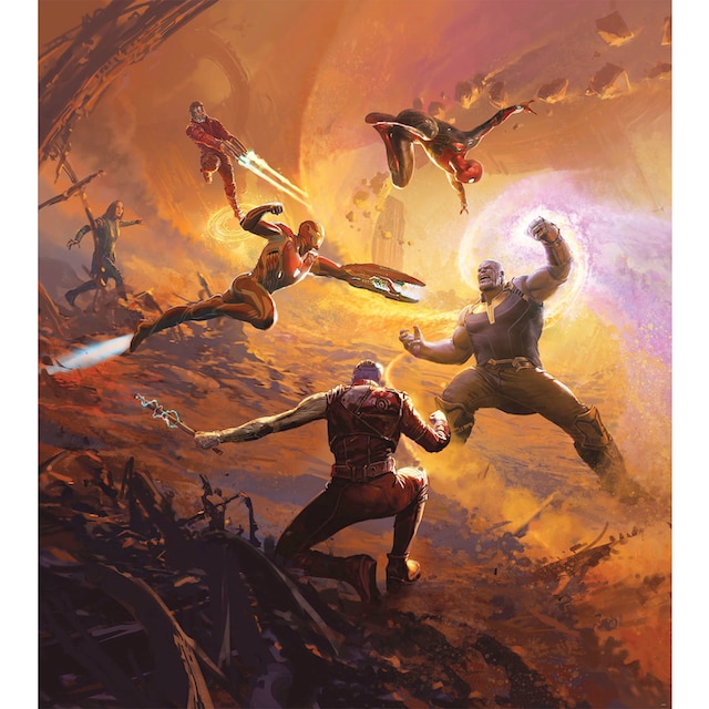 ✵ Komar Fototapete »Avengers Epic Battle Titan«,  bedruckt-Comic-Retro-mehrfarbig, 250x280 cm (Breite x Höhe) günstig kaufen  | Jelmoli-Versand