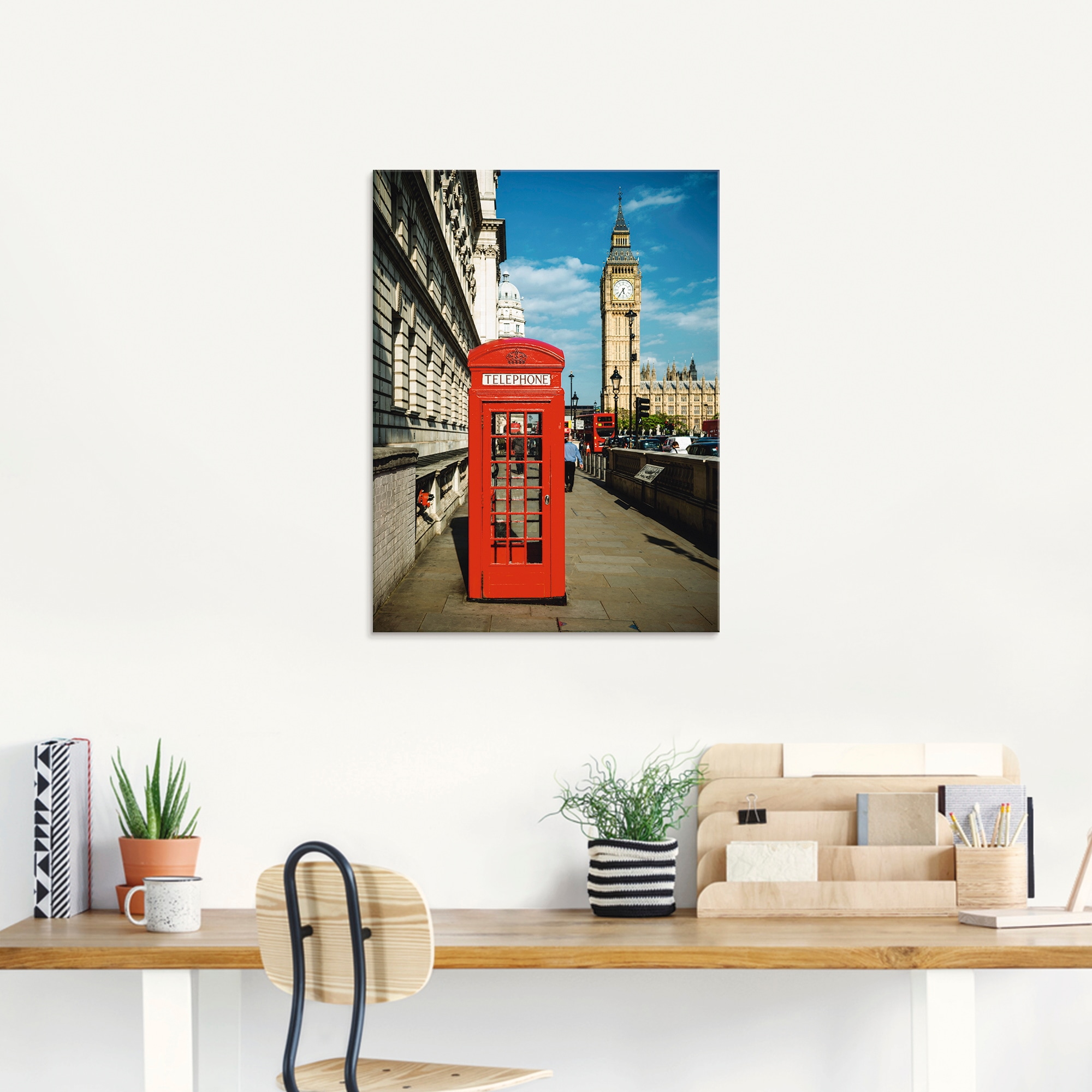 Artland Glasbild »London Telefonzelle«, Gebäude, (1 St.), in verschiedenen Grössen