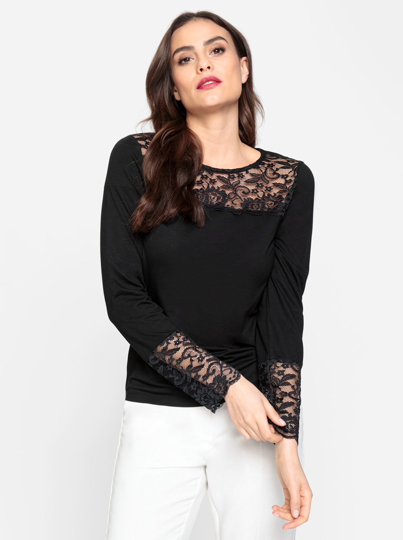 heine Spitzenshirt »Spitzen-Shirt«, (1 tlg.)