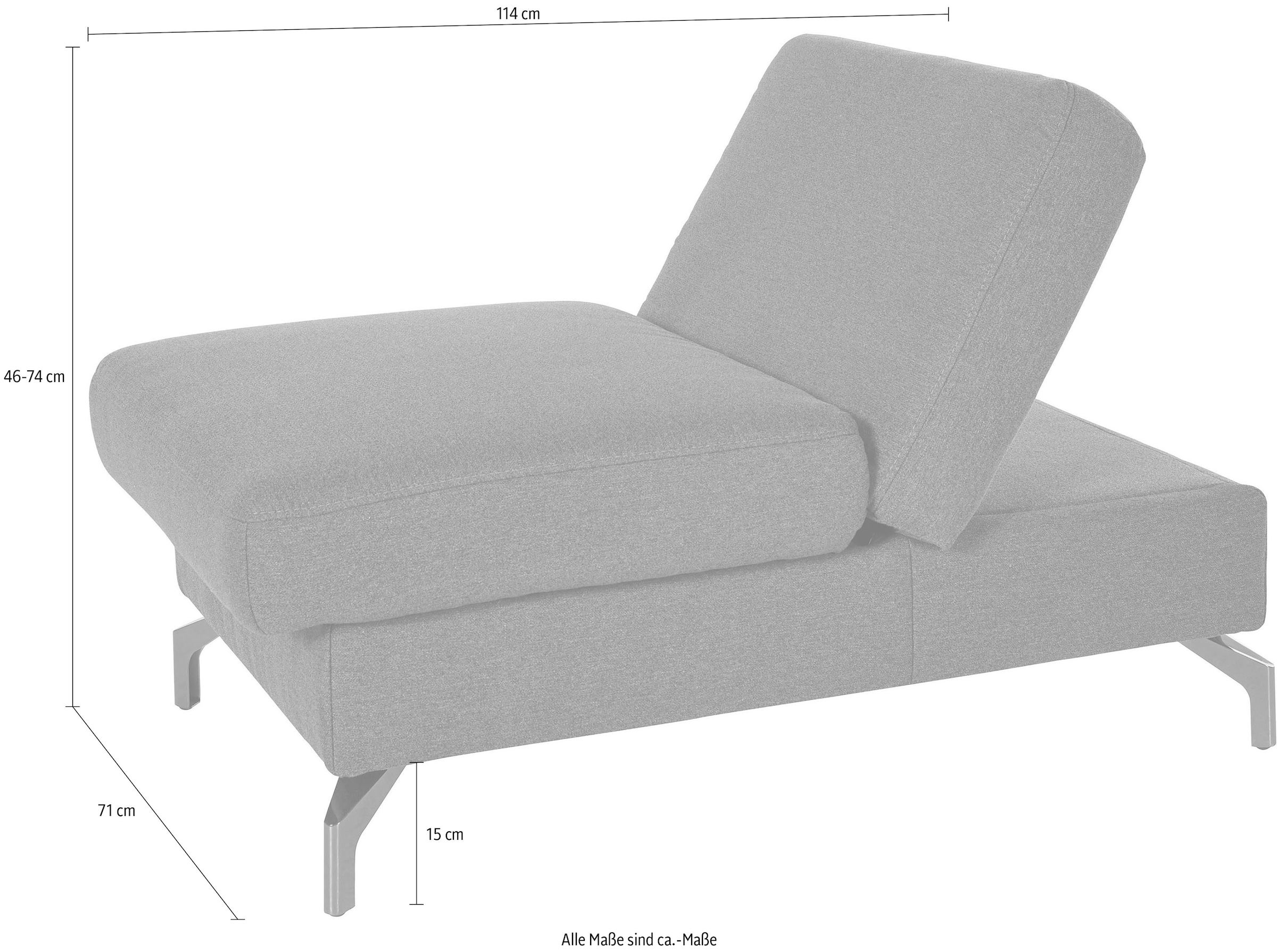 sit&more Hocker »Percy«, Fusshöhe 15cm, mit Klappfunktion, wahlweise in 2 Fussfarben
