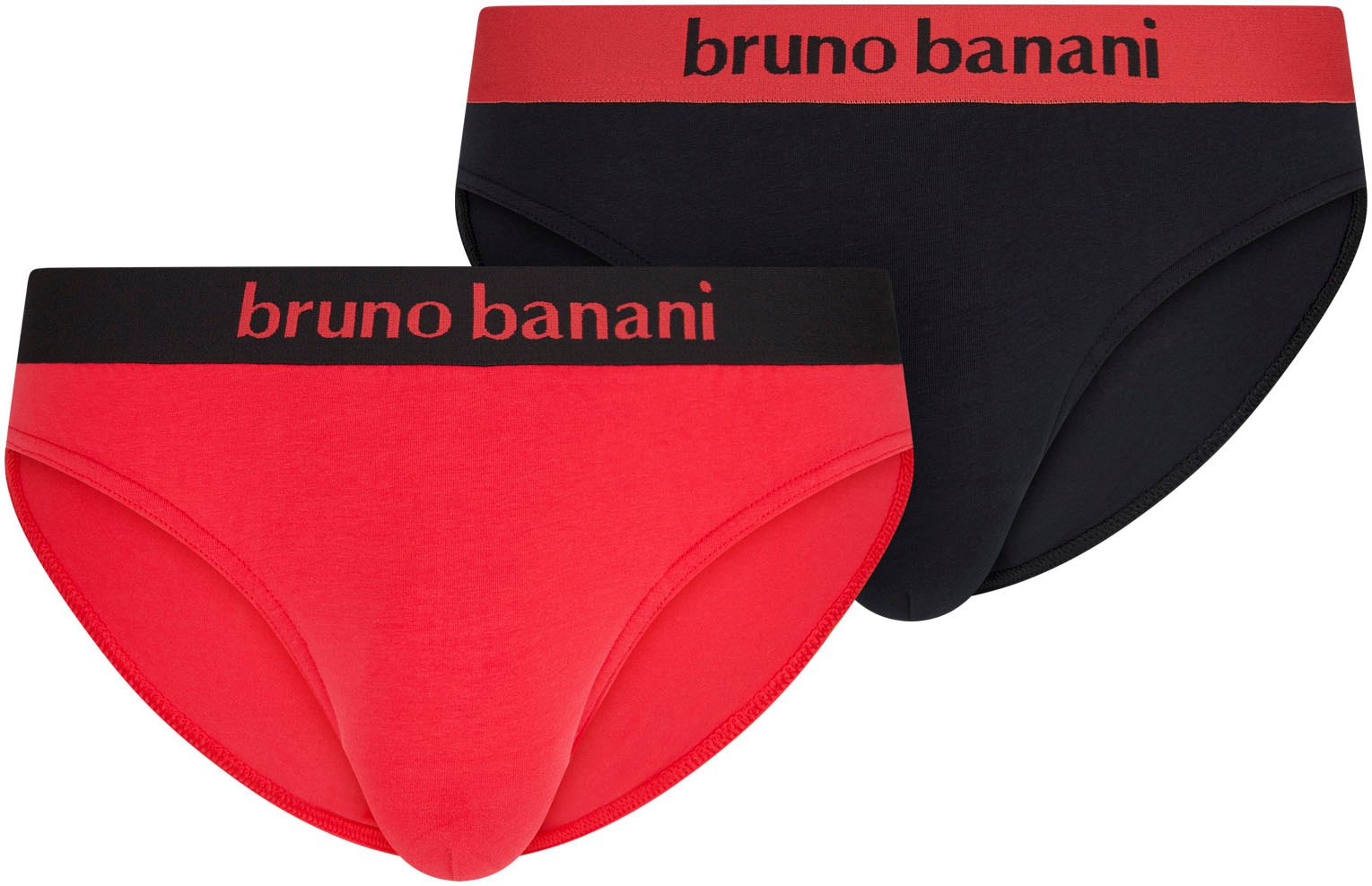 Bruno Banani Slip »Flowing«, (2er Pack), mit Logobund