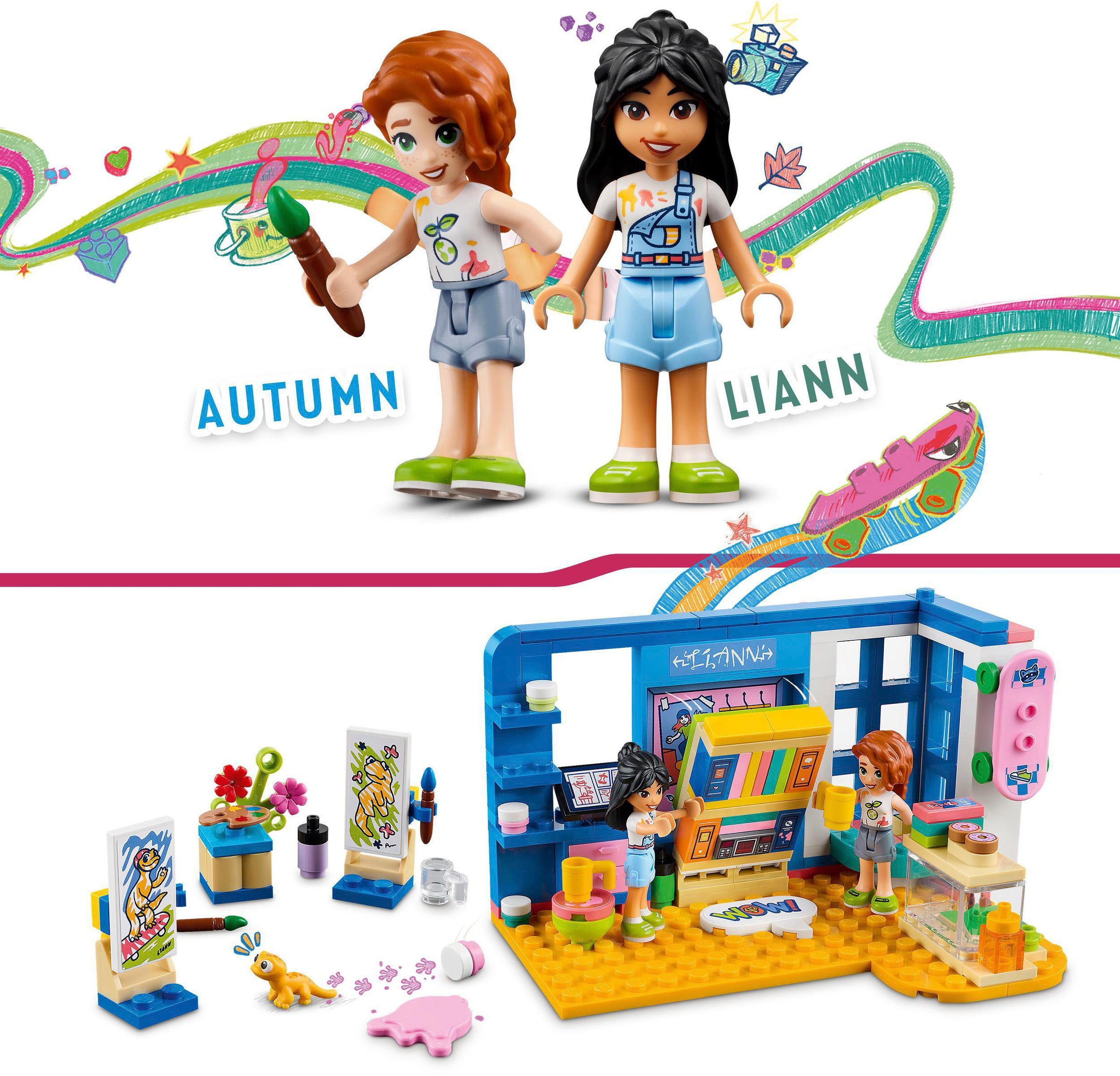 LEGO® Konstruktionsspielsteine »Lianns Zimmer (41739), LEGO® Friends«, (204 St.), Made in Europe