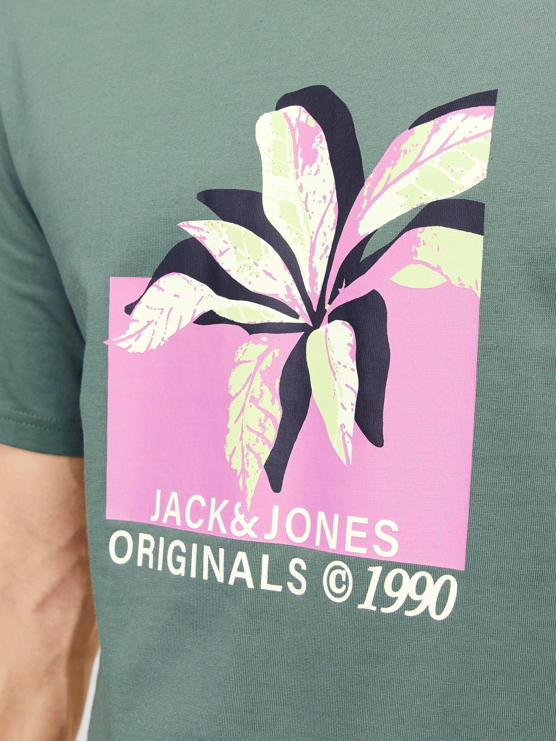 Jack & Jones T-Shirt »JORTAMPA AOP BRANDING TEE SS C.N SN«