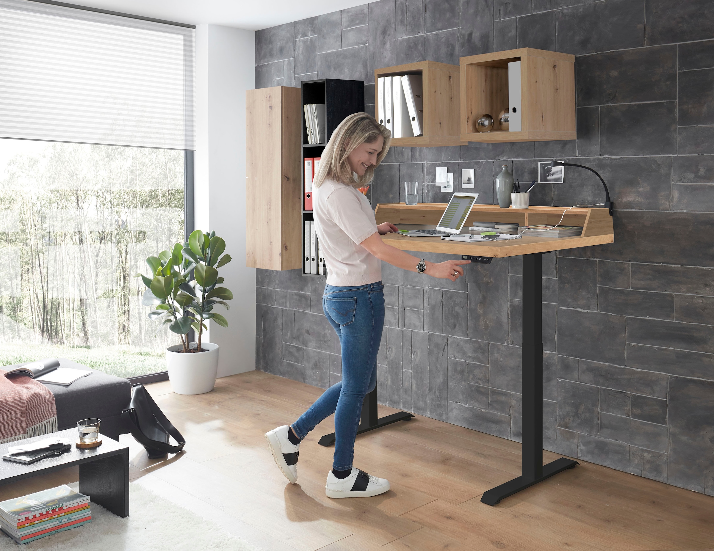 online »Big Office«, bestellen cm, System Mäusbacher Jelmoli-Versand elektrisch | 120 Breite höhenverstellbar Schreibtisch