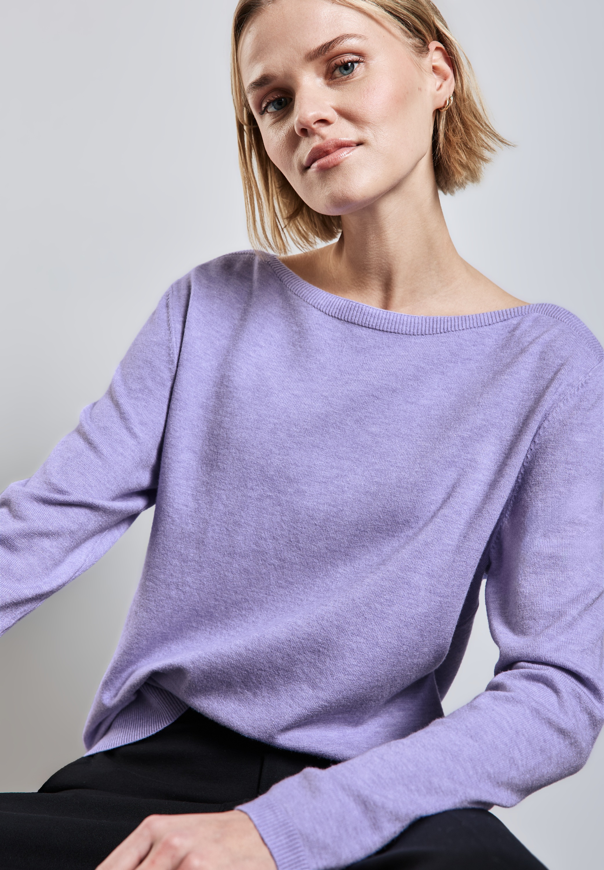 STREET ONE Strickpullover, mit Rippbündchen