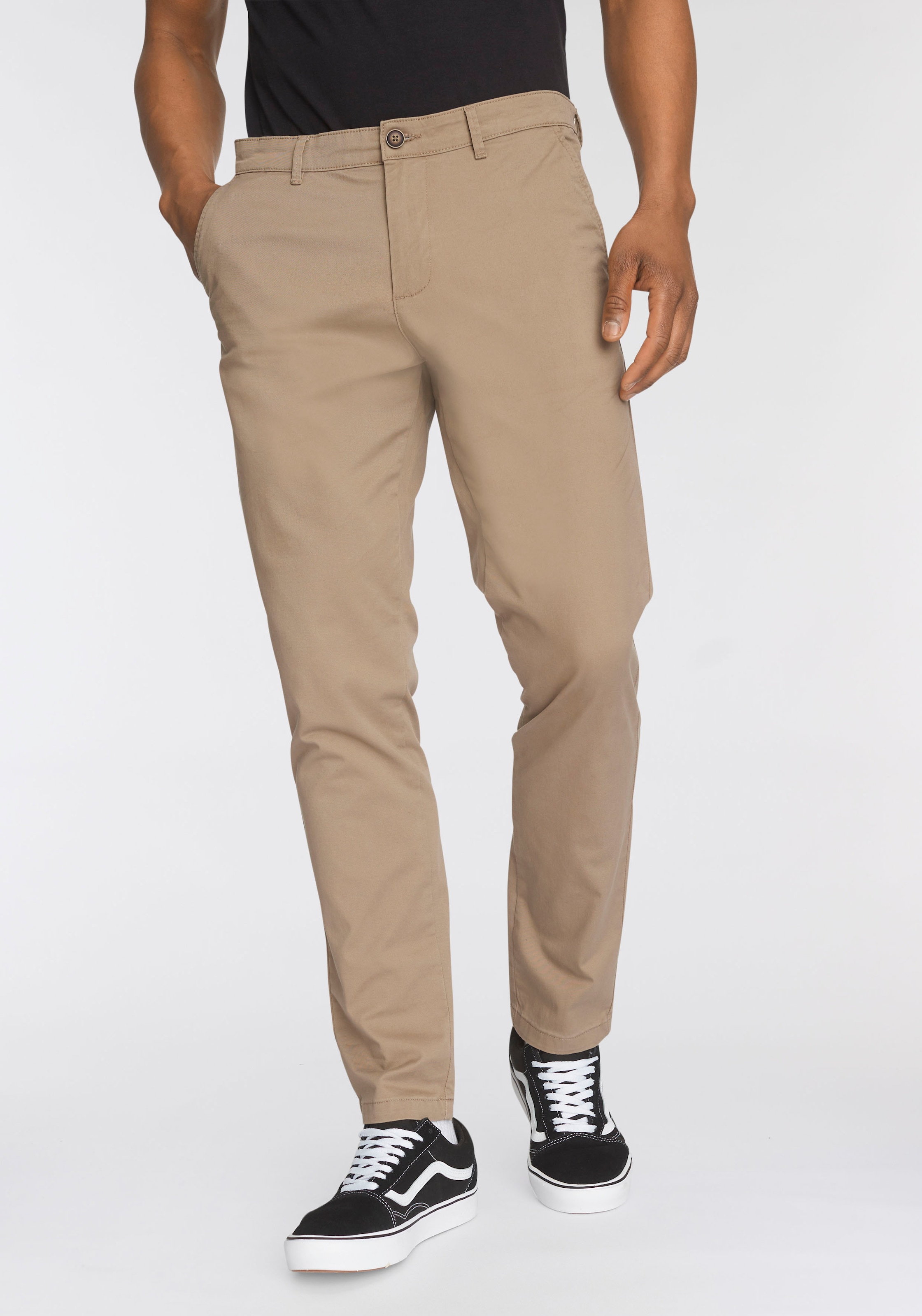 Jack & Jones Chinohose »JPSTMARCO mit schmalem Bein und pflegeleichtem Stoff« washed, modisch, schmal, Baumwollmischung