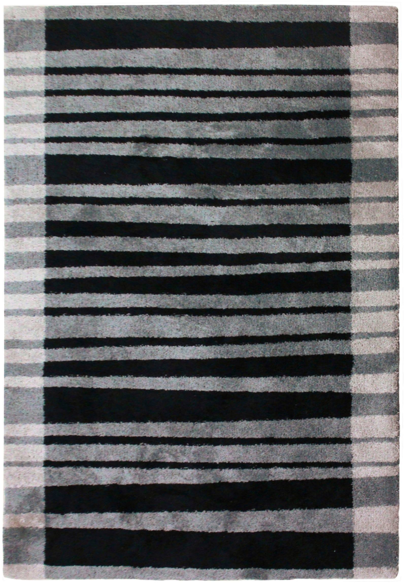 Bruno Banani Hochflor-Teppich »Cameo-Bordüre«, rechteckig, gestreiftes Muster mit Bordüre, angenehme Haptik, Streifen
