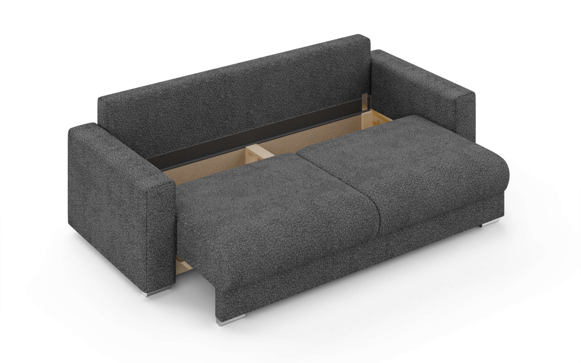 INOSIGN 3-Sitzer »Stevinson Schlafsofa mit Bettkasten, Masse B/H/T: 229/87/97 cm«, mit Wellenunterfederung, 2 Rückenkissen und 2 Zierkissen