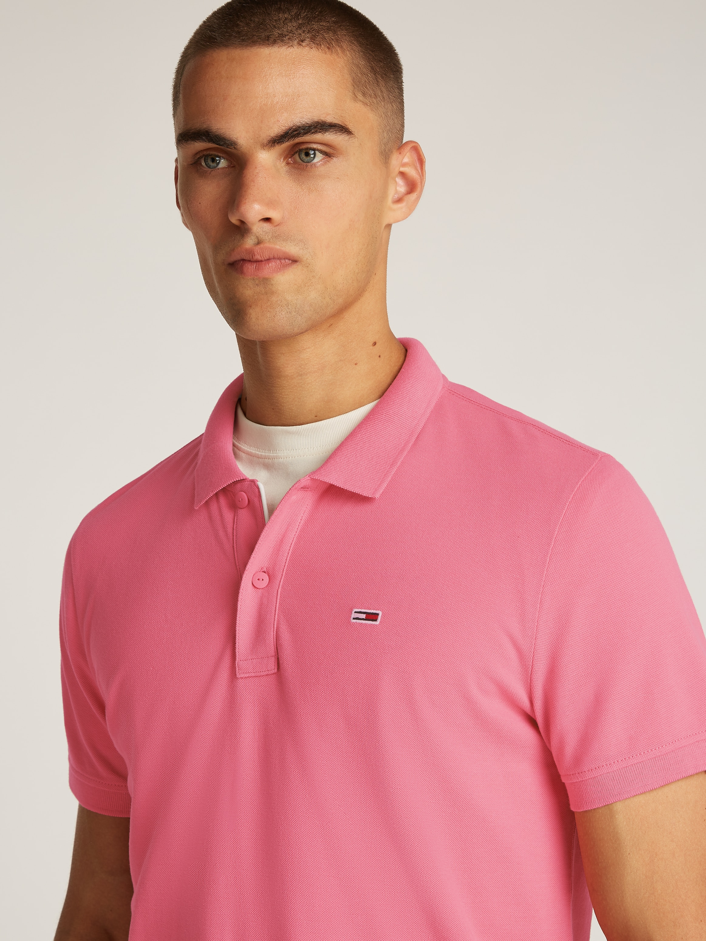 Tommy Jeans Poloshirt »TJM SLIM PLACKET POLO«, Piqué mit Polokragen