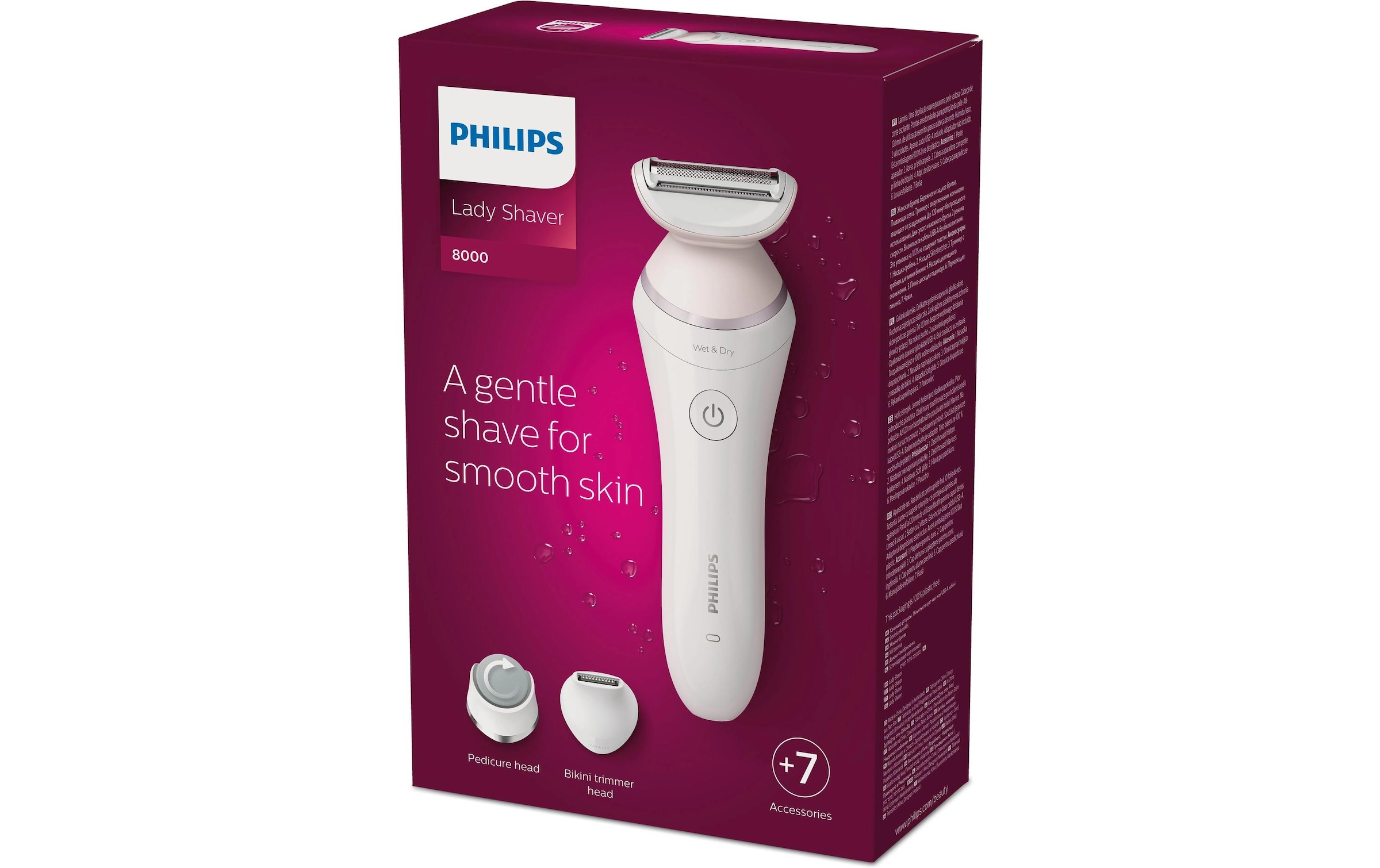 Philips Körperrasierer »Lady Shaver Series 8000 BRL176/00«, Unter fliessendem Wasser abwaschbar