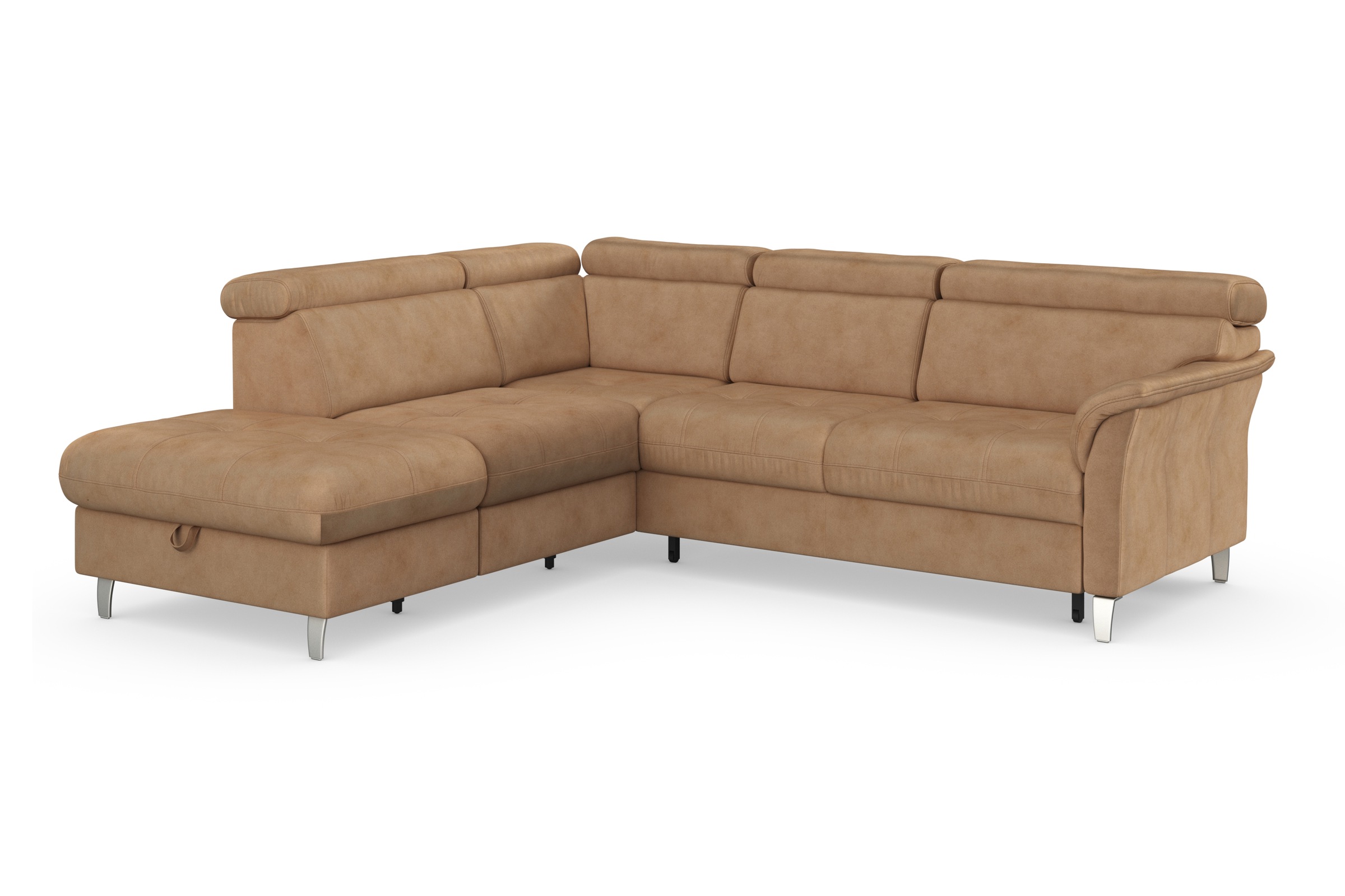 sit&more Ecksofa »Marano L-Form«, inklusive Kopfteilverstellung, wahlweise mit Bettfunktion, Bettkasten