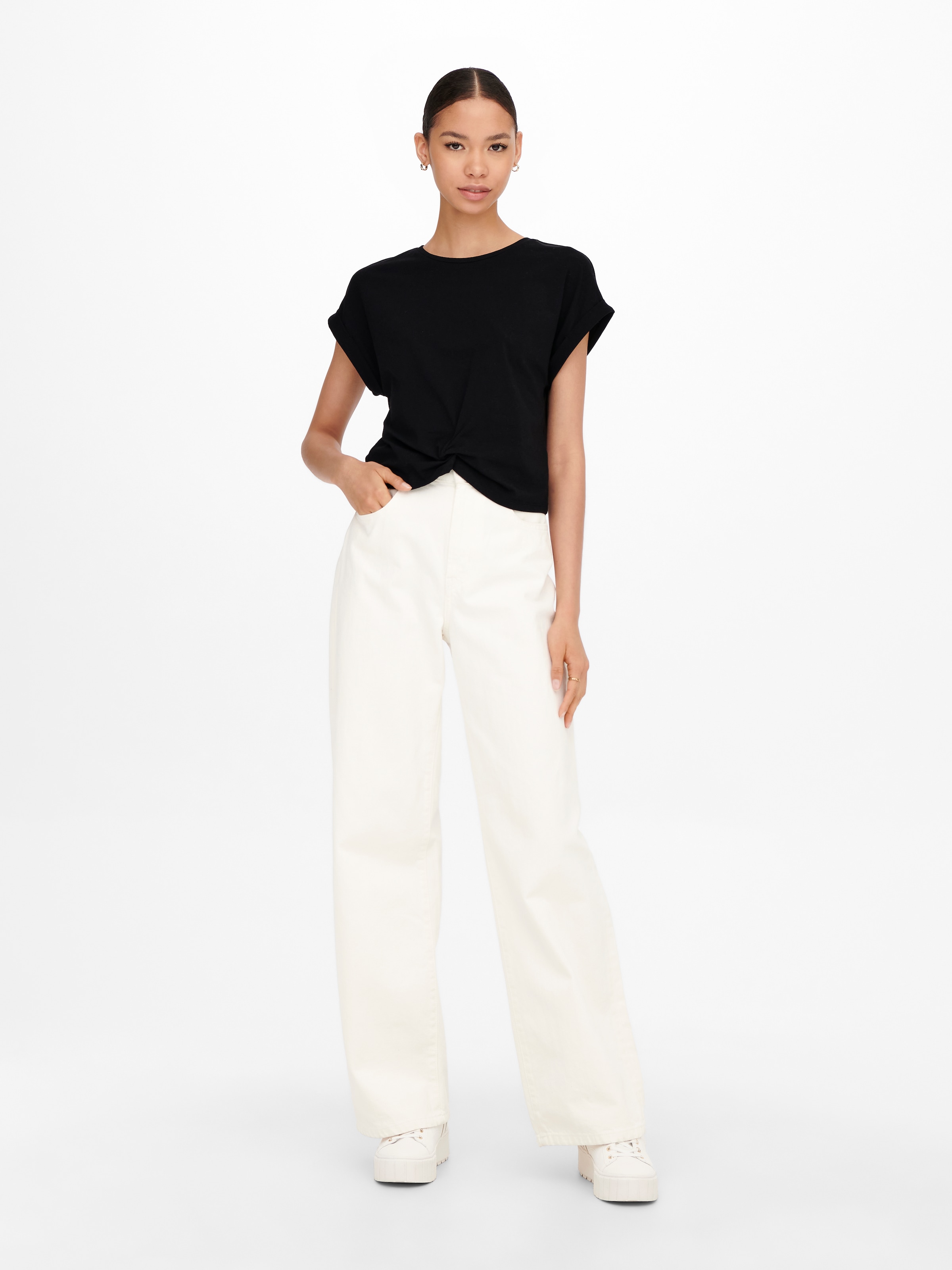 ONLY Kurzarmshirt »ONLREIGN S/S KNOT TOP NN«