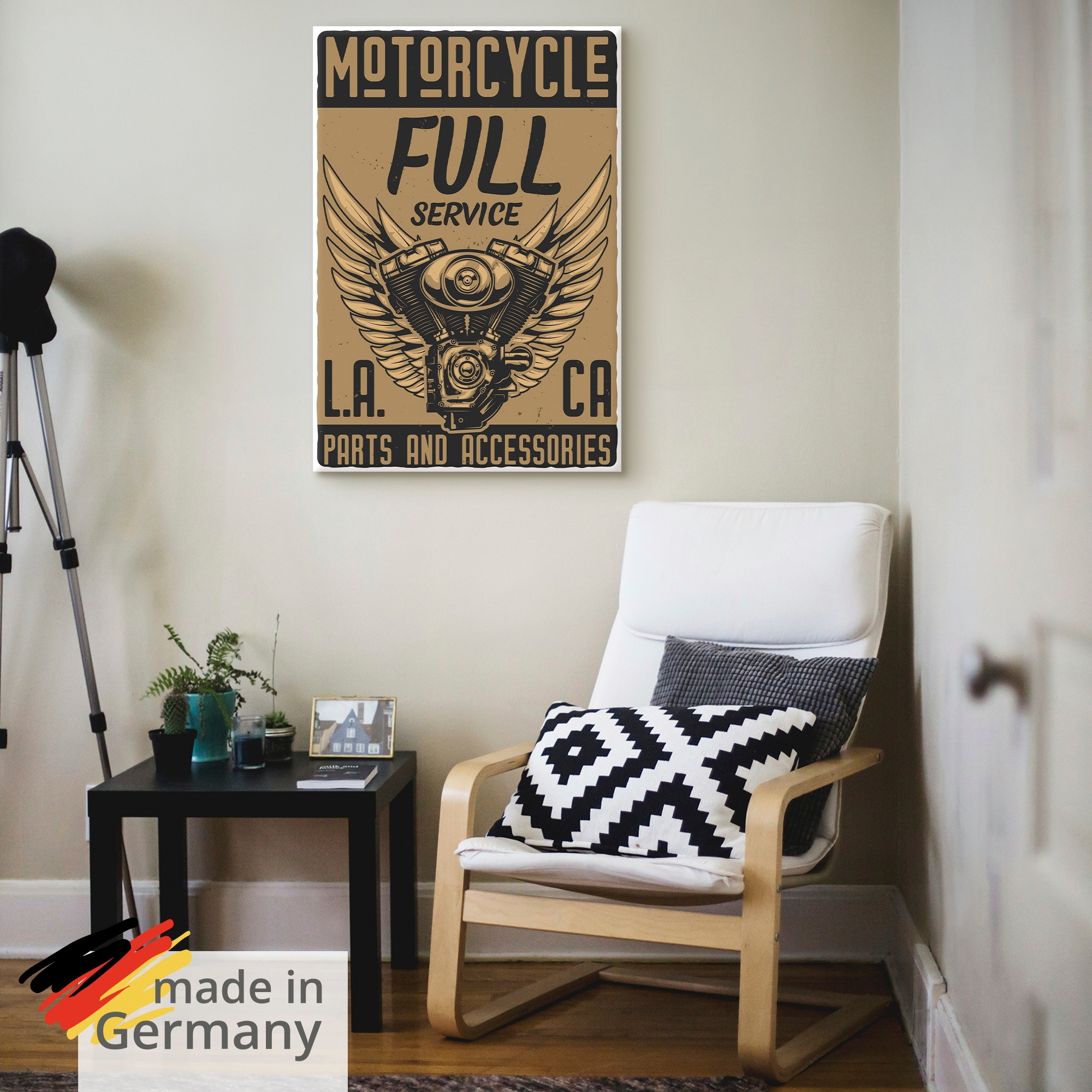 Artland Wandbild "Motorrad Los Angeles" 1 Stk. tlg. als Alubild, Leinwandbild, Poster, Wandaufkleber in verschied. Größen