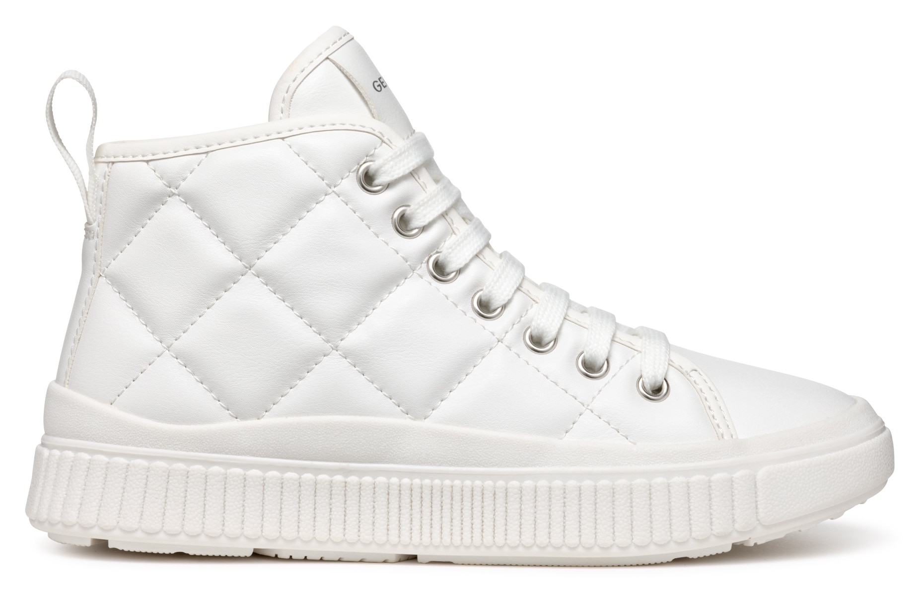 Geox Sneaker »J LAQUINNY GIRL B«, High Top Sneaker, Schnürboots, Freizeitschuh mit Reissverschluss