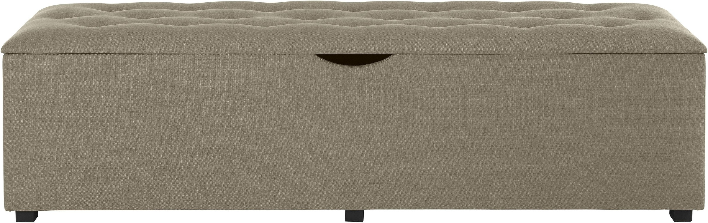 Places of Style Hockerbank »Knobbed«, Hockerbank mit Stauraum, Breite 120 cm und 160 cm