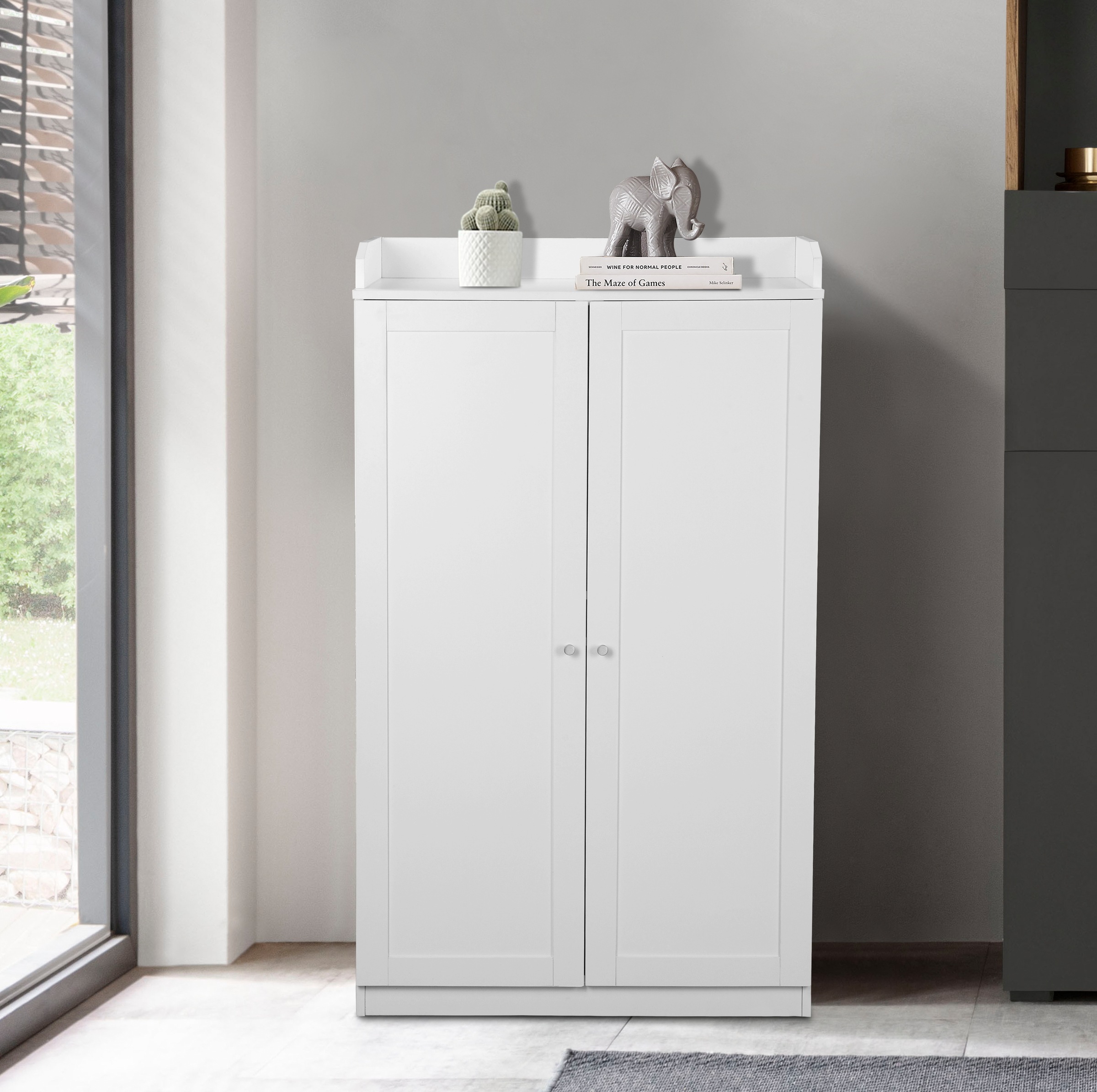OTTO home Sekretär "Aalborg" PC-Schrank im Landhaus-Stil, Tastaturauszug, Stauraum, 80x134,5 cm
